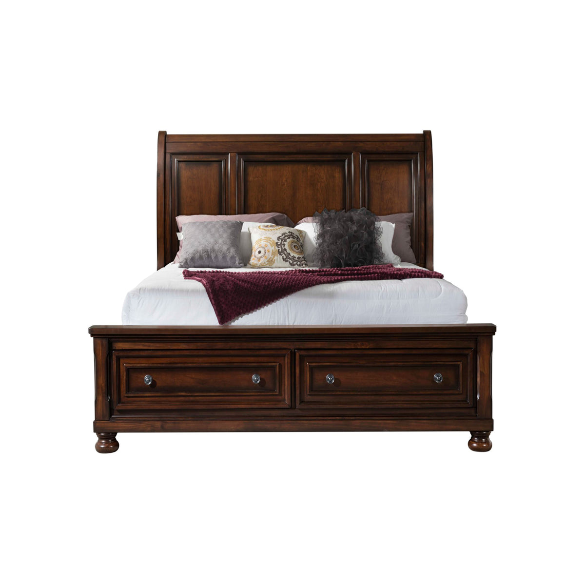 Kingston Queen Bed W/Storage Footboard and Non-Storage Rails