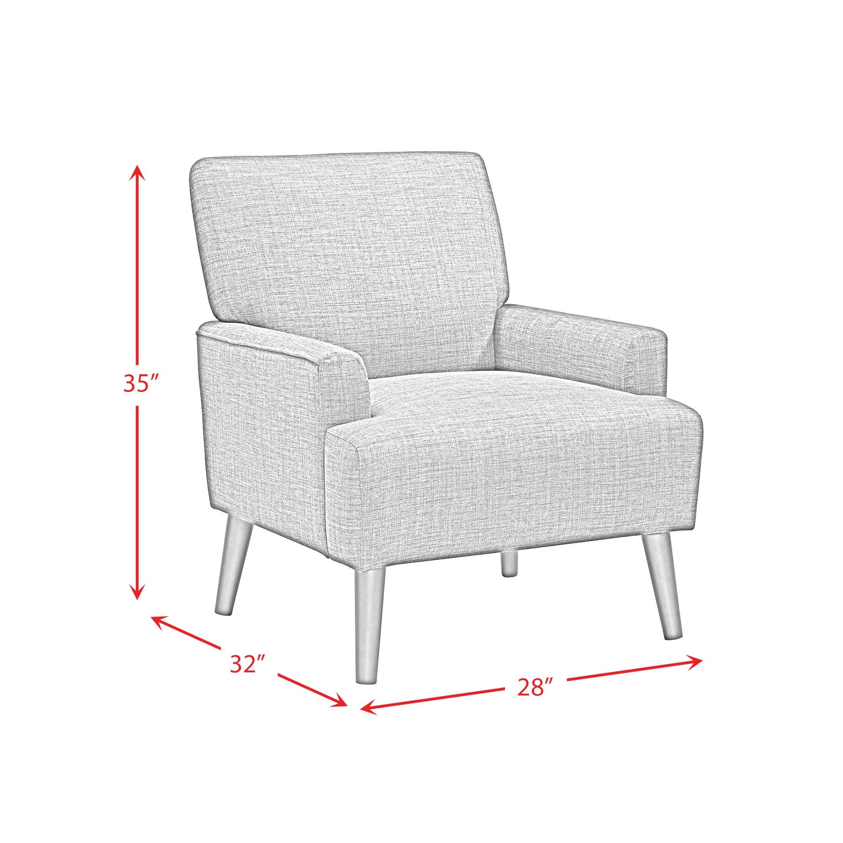 Kiwi Chair in 8077 Boucle Grey & Espresso - Tampa Furniture Outlet
