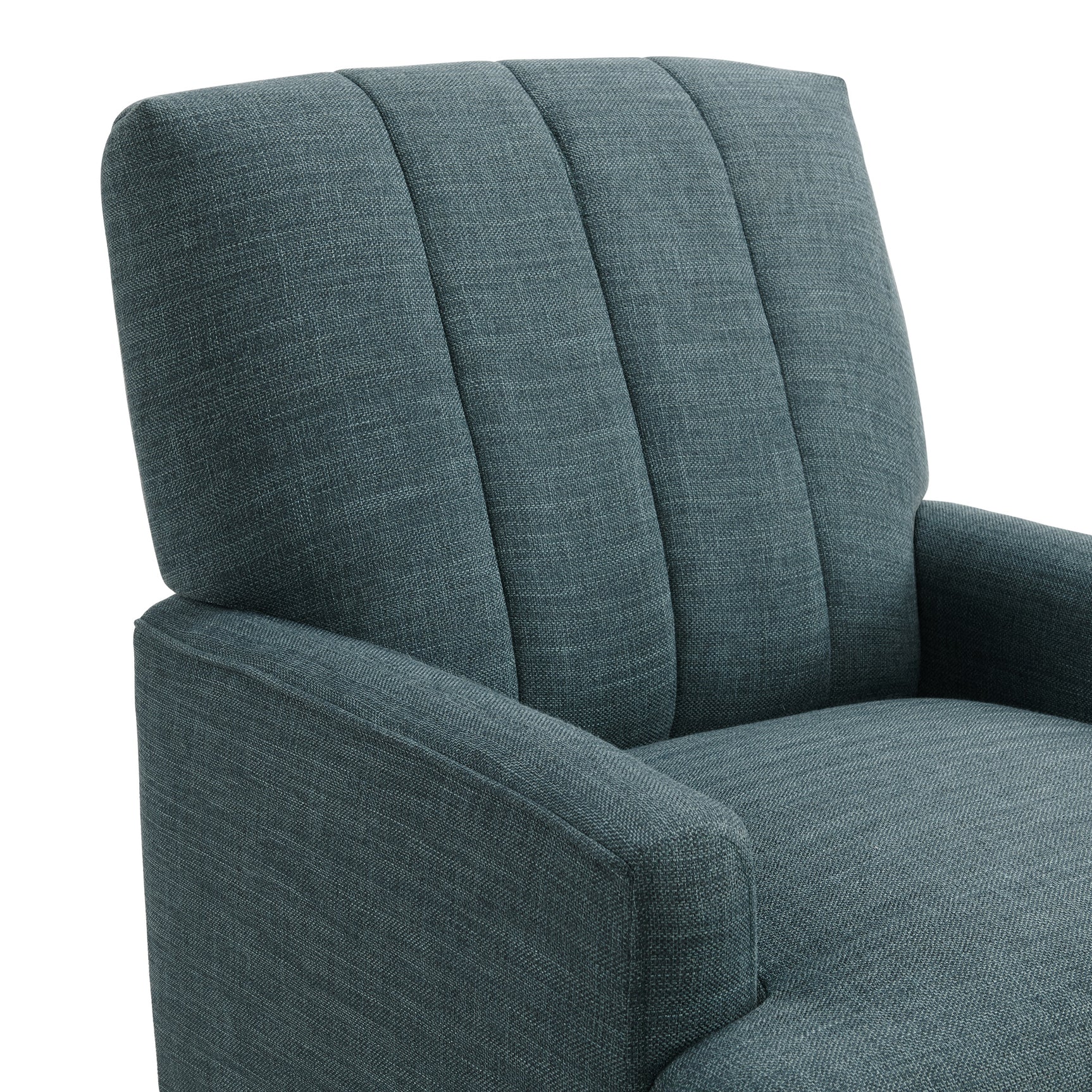 Kiwi Chair with Channel Back in Palmer Teal - Tampa Furniture Outlet
