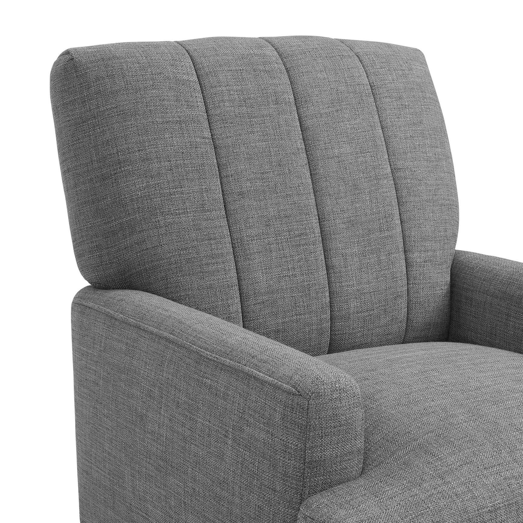 Kiwi Chair with Channel Back in Palmer Grey - Tampa Furniture Outlet