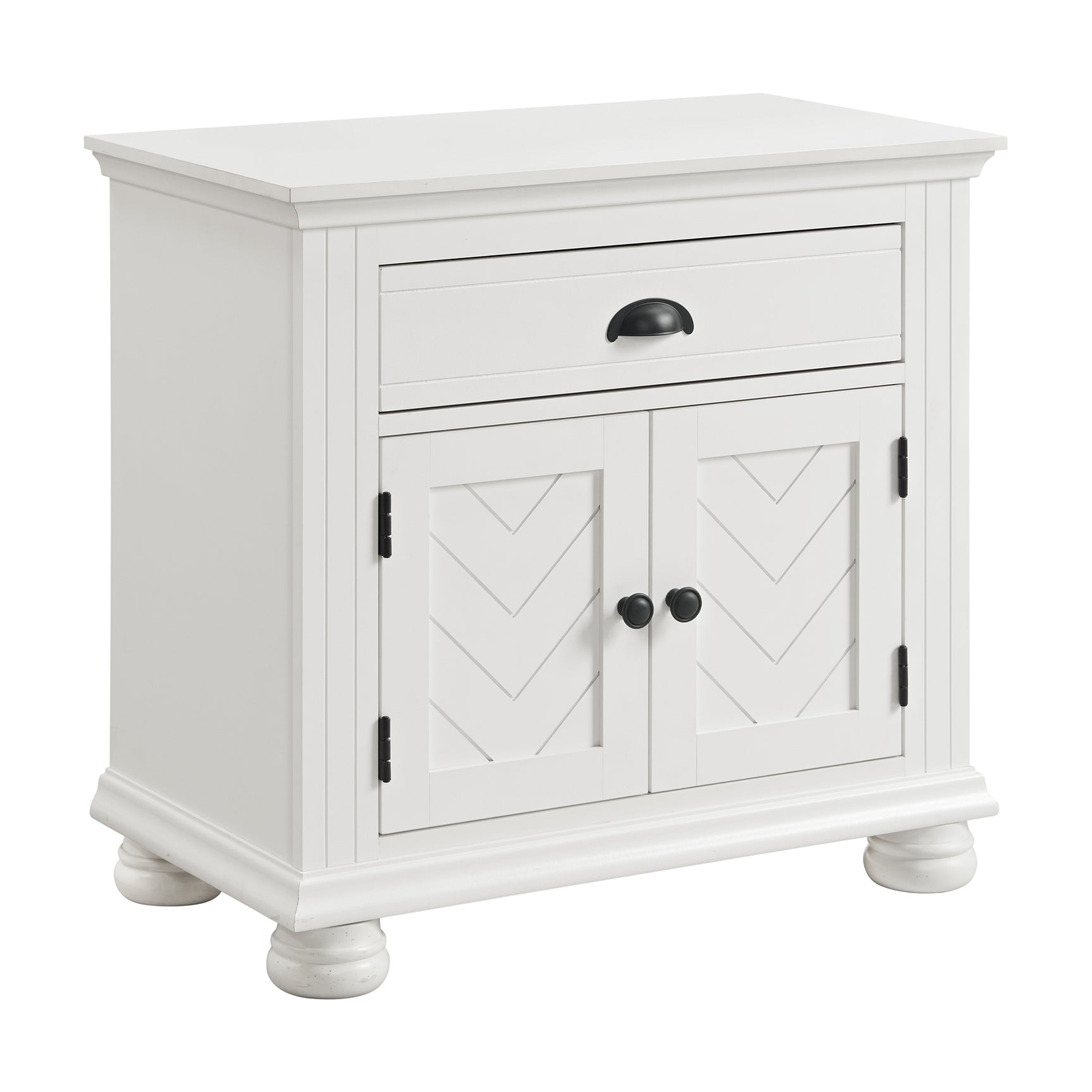 Kona 1-Drawer Nightstand in White - Tampa Furniture Outlet