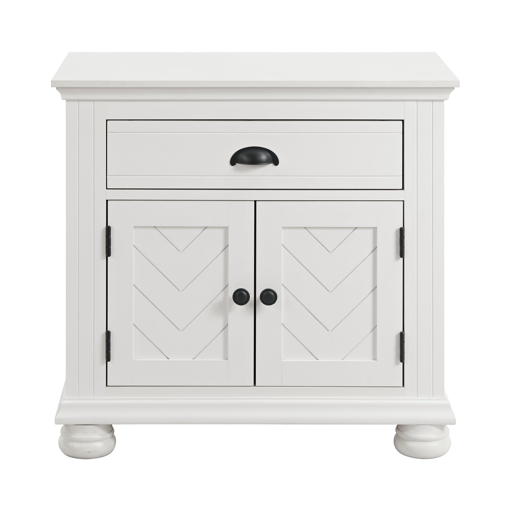 Kona 1-Drawer Nightstand in White