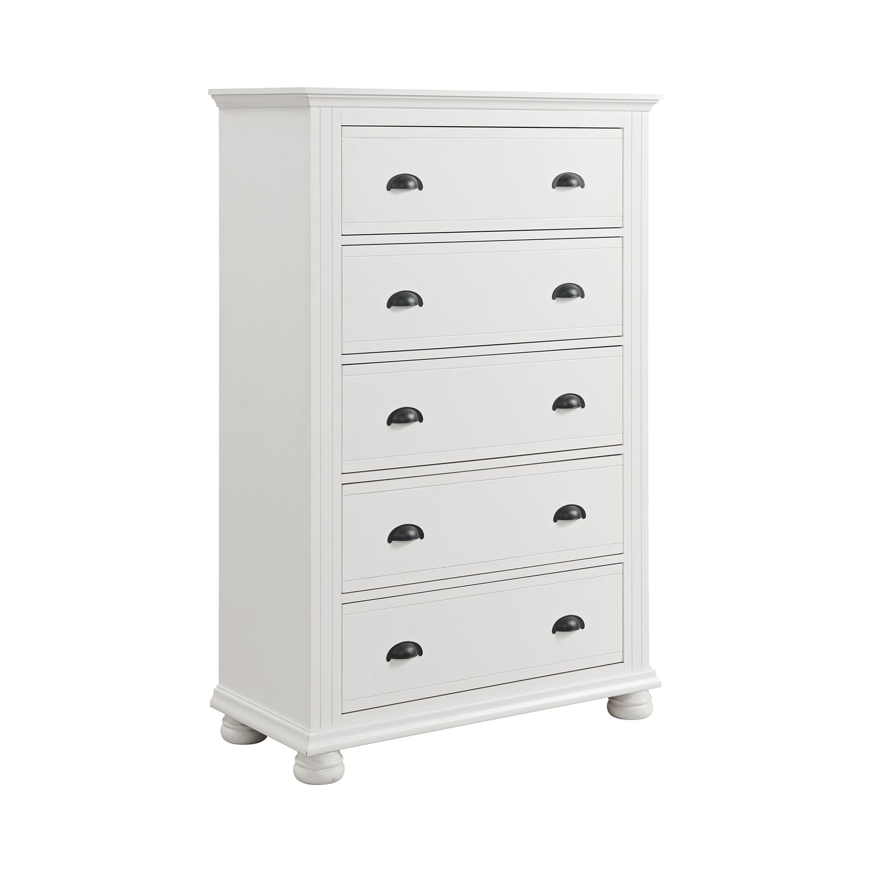 Kona 5-Drawer Chest in White