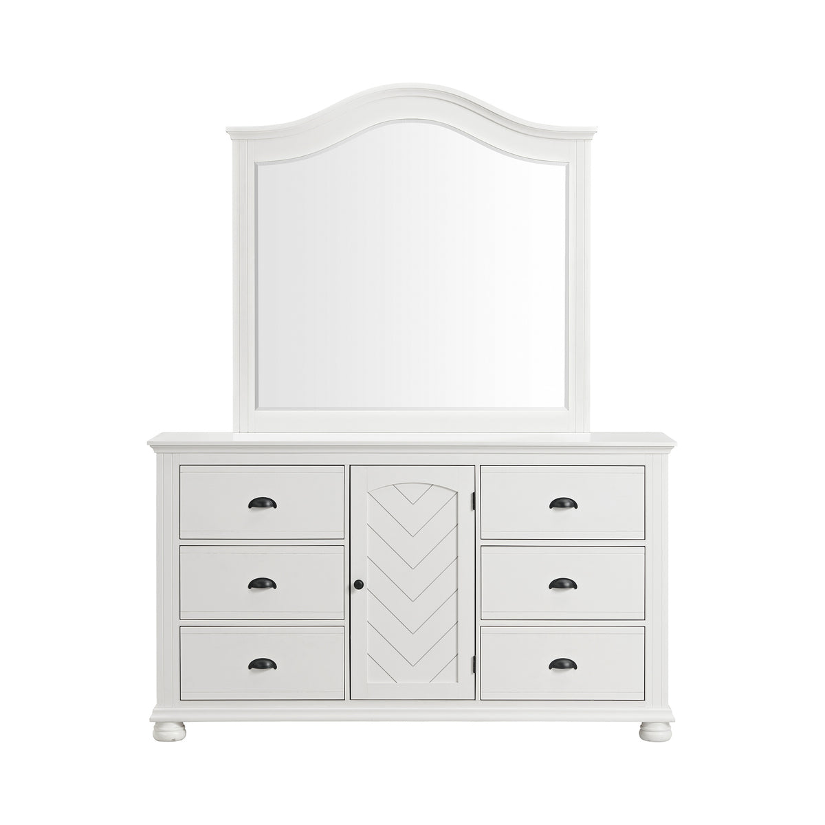 Kona Dresser and Mirror Set in White