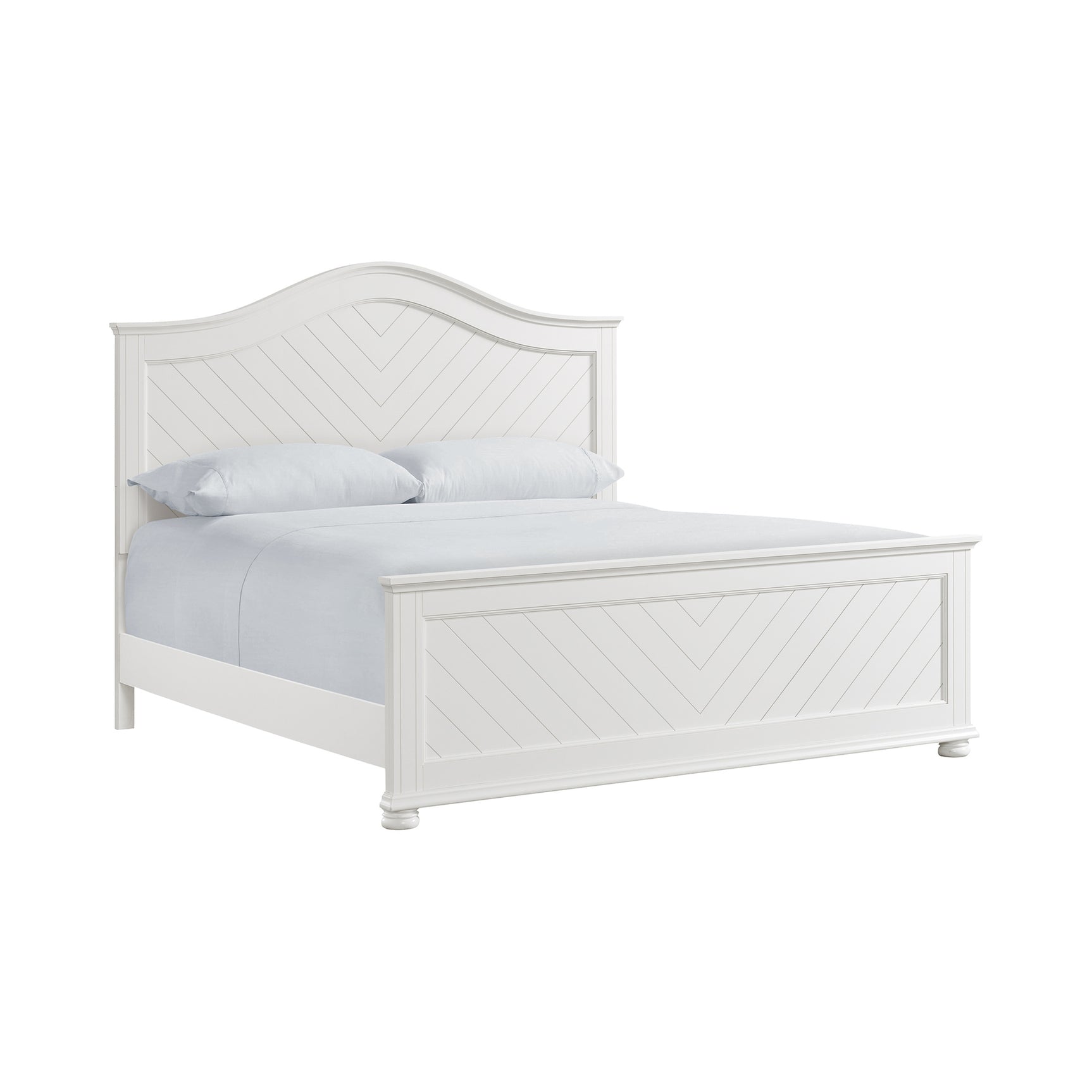Kona King Panel Bed in White