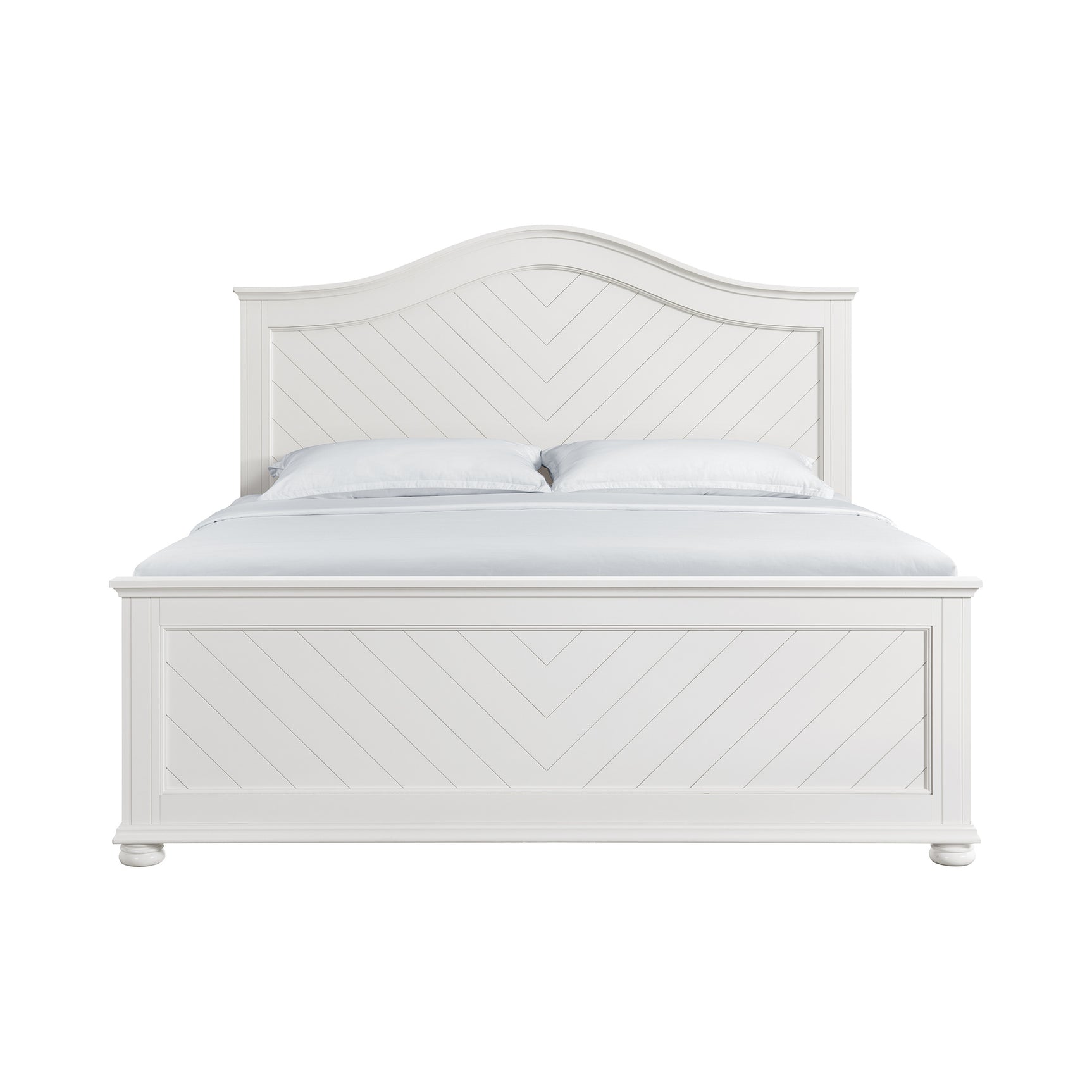 Kona King Panel Bed in White