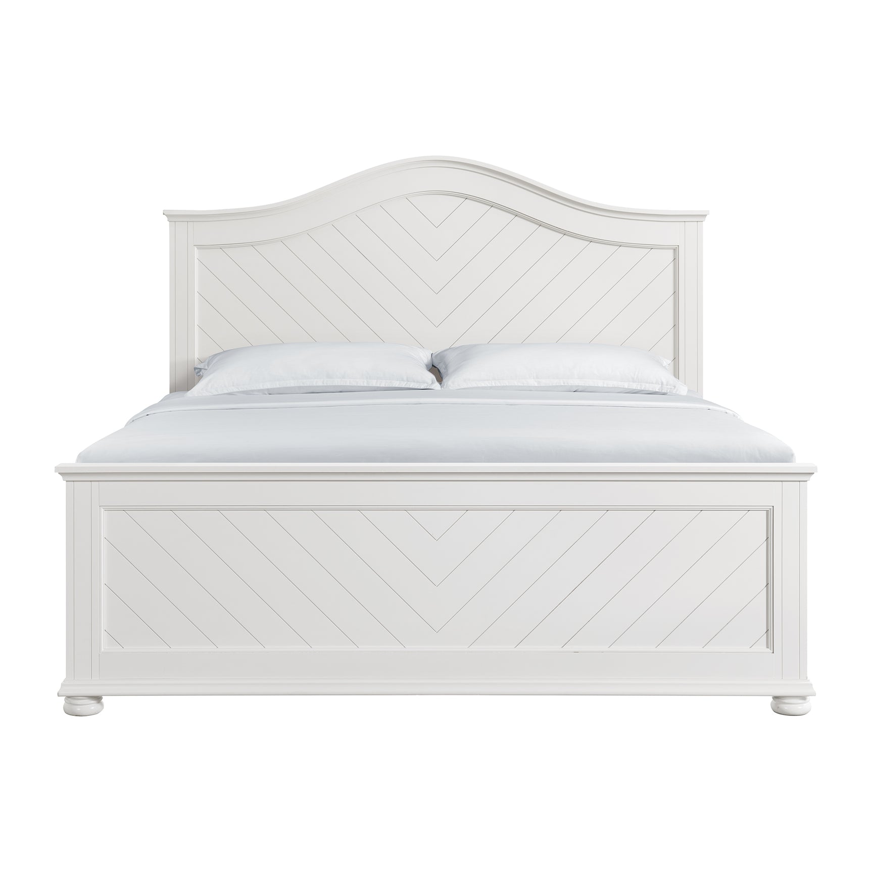 Kona King Panel Bed in White
