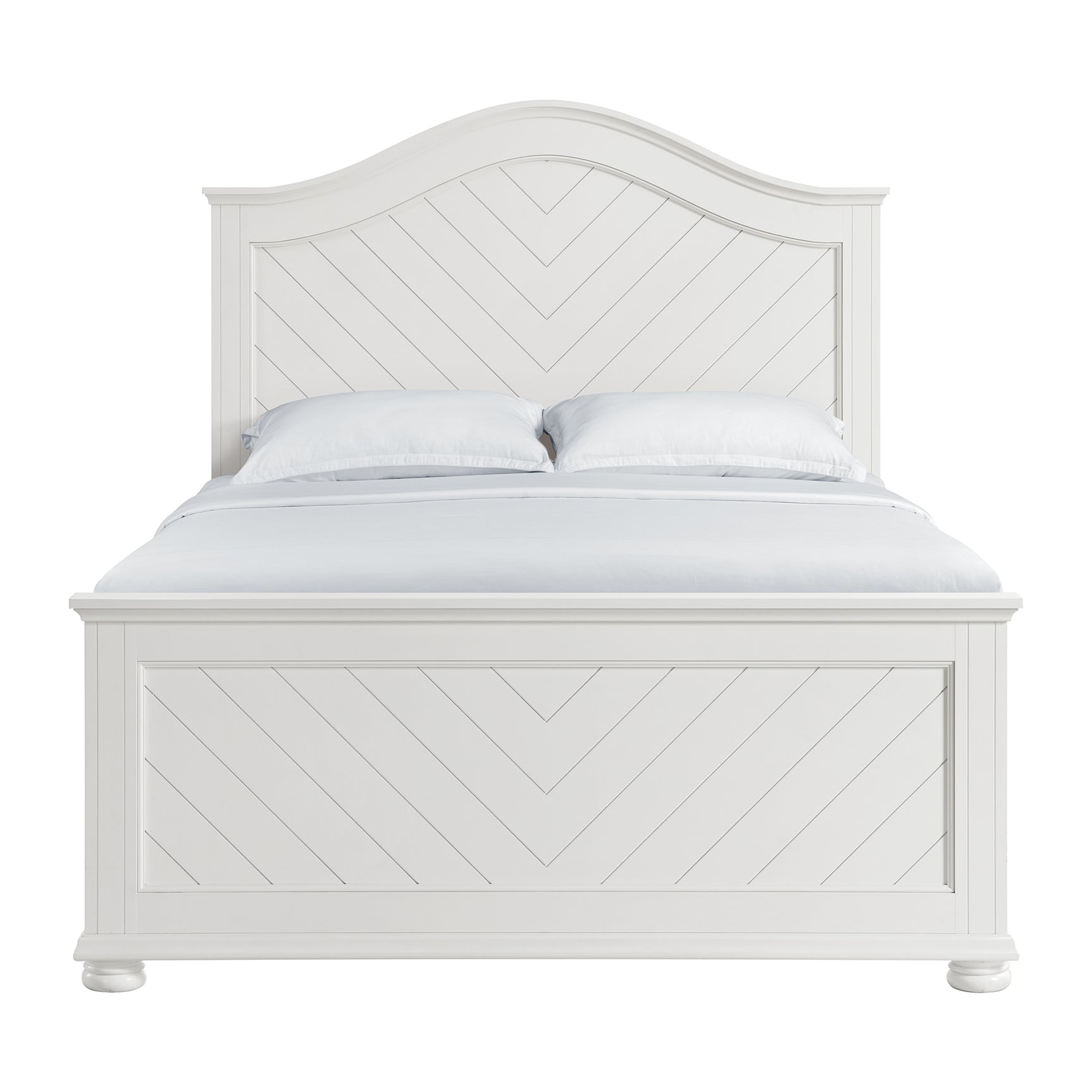 Kona Queen Panel Bed in White - Tampa Furniture Outlet