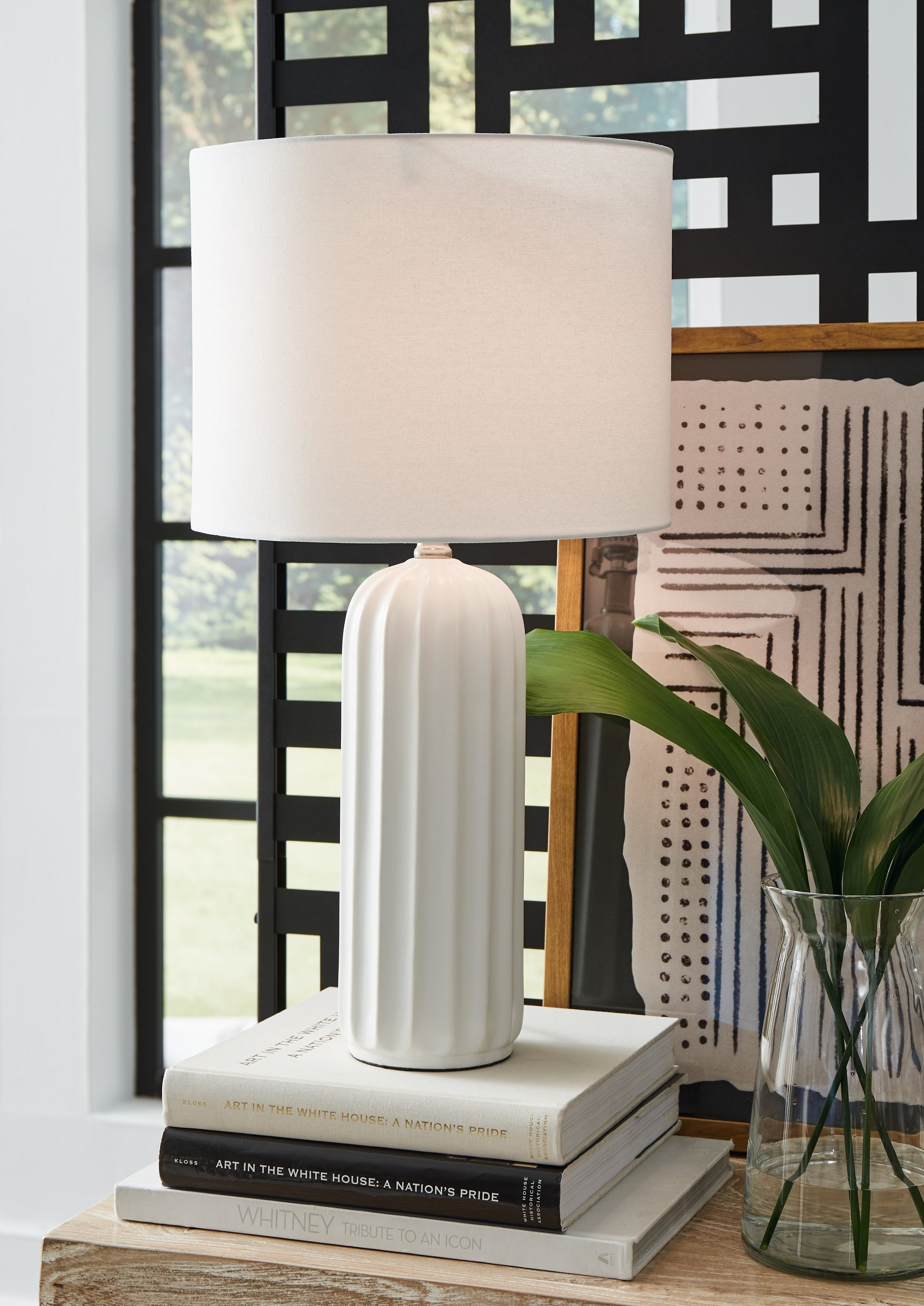 Tampa Furniture Outlet - Ashley Furniture - Clarkland Lighting - Ceramic Table Lamp (Set of 2) / White - L177974