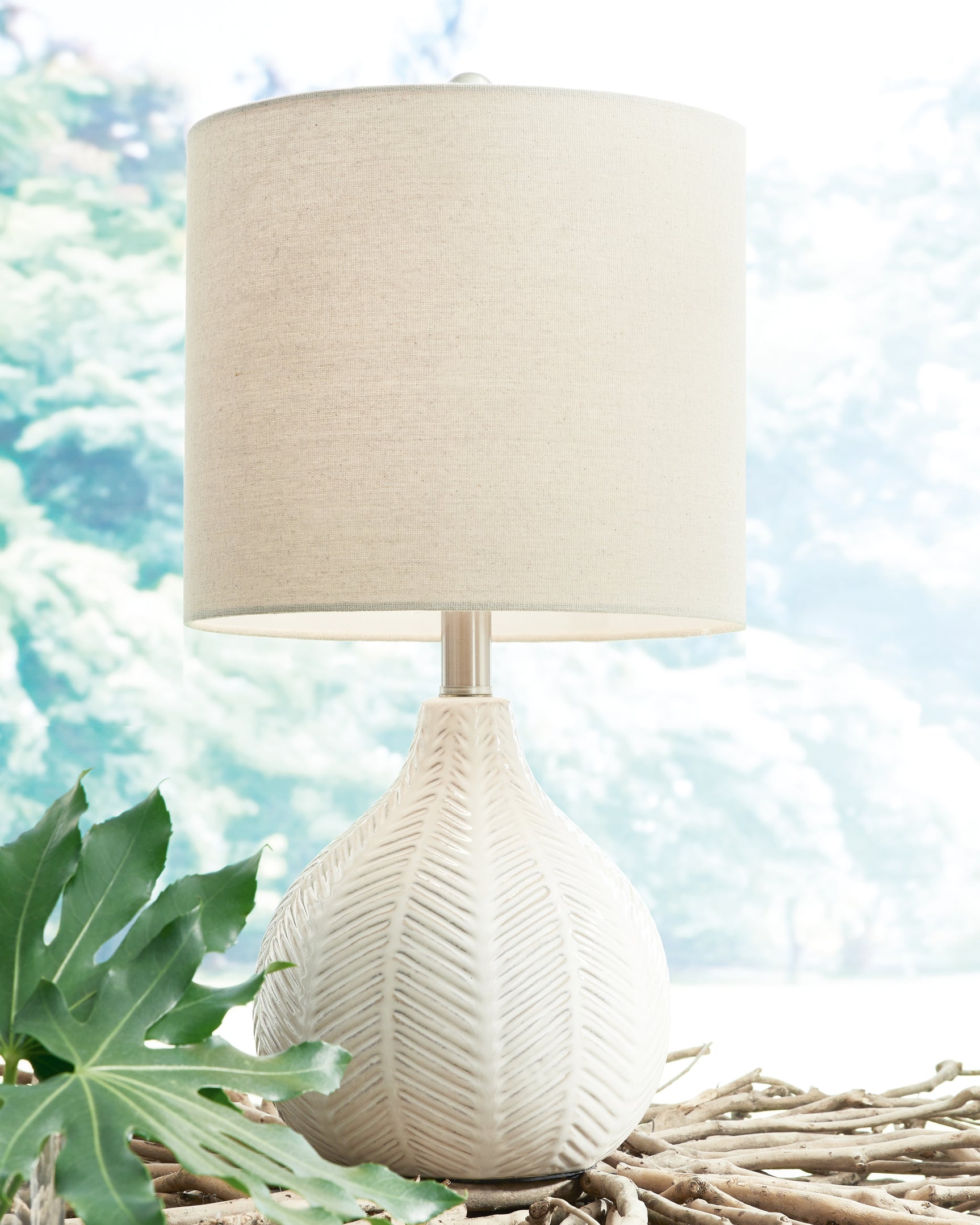 Tampa Furniture Outlet - Ashley Furniture - Rainermen Lighting - Table Lamp (Set of 2) / Off White - L180024X2