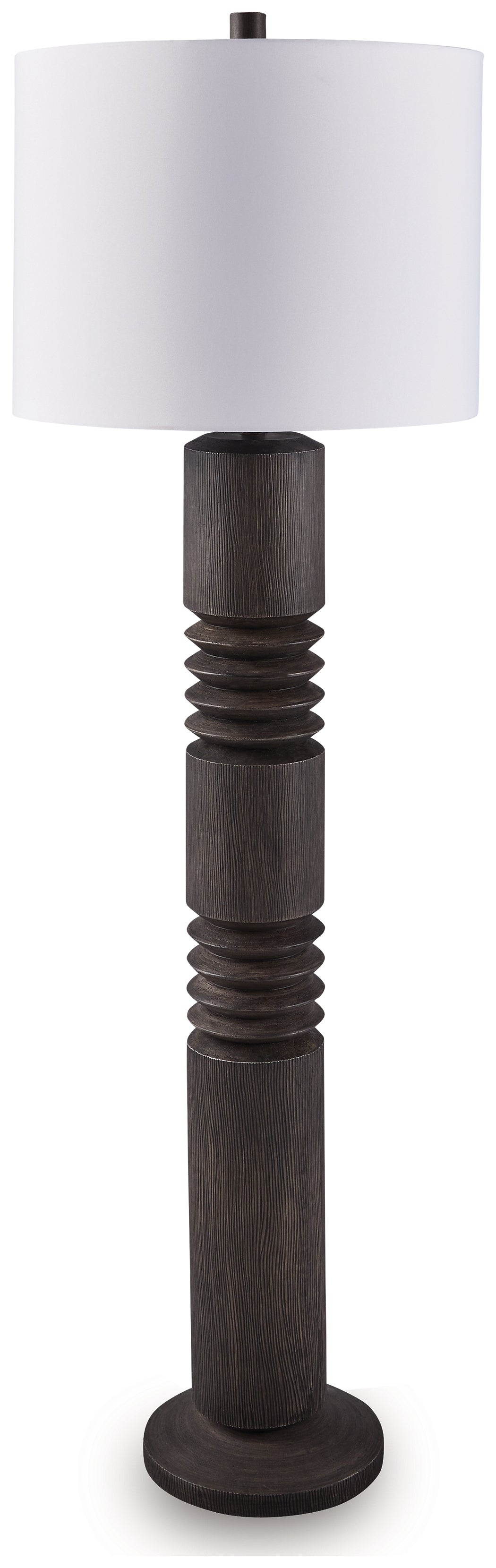 Tampa Furniture Outlet - Ashley Furniture - Fainwell Lighting - Poly Floor Lamp (1/CN) / Distressed Black - L235861