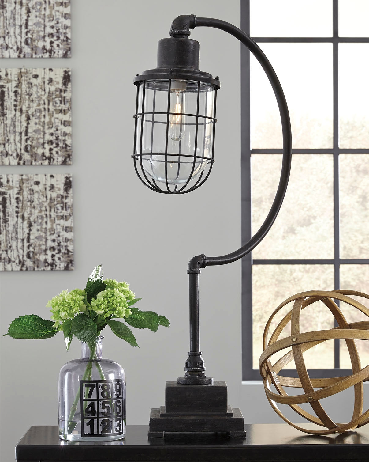 Tampa Furniture Outlet - Ashley Furniture - Jae Lighting - Metal Desk Lamp (1/CN) / Antique Black - L734232