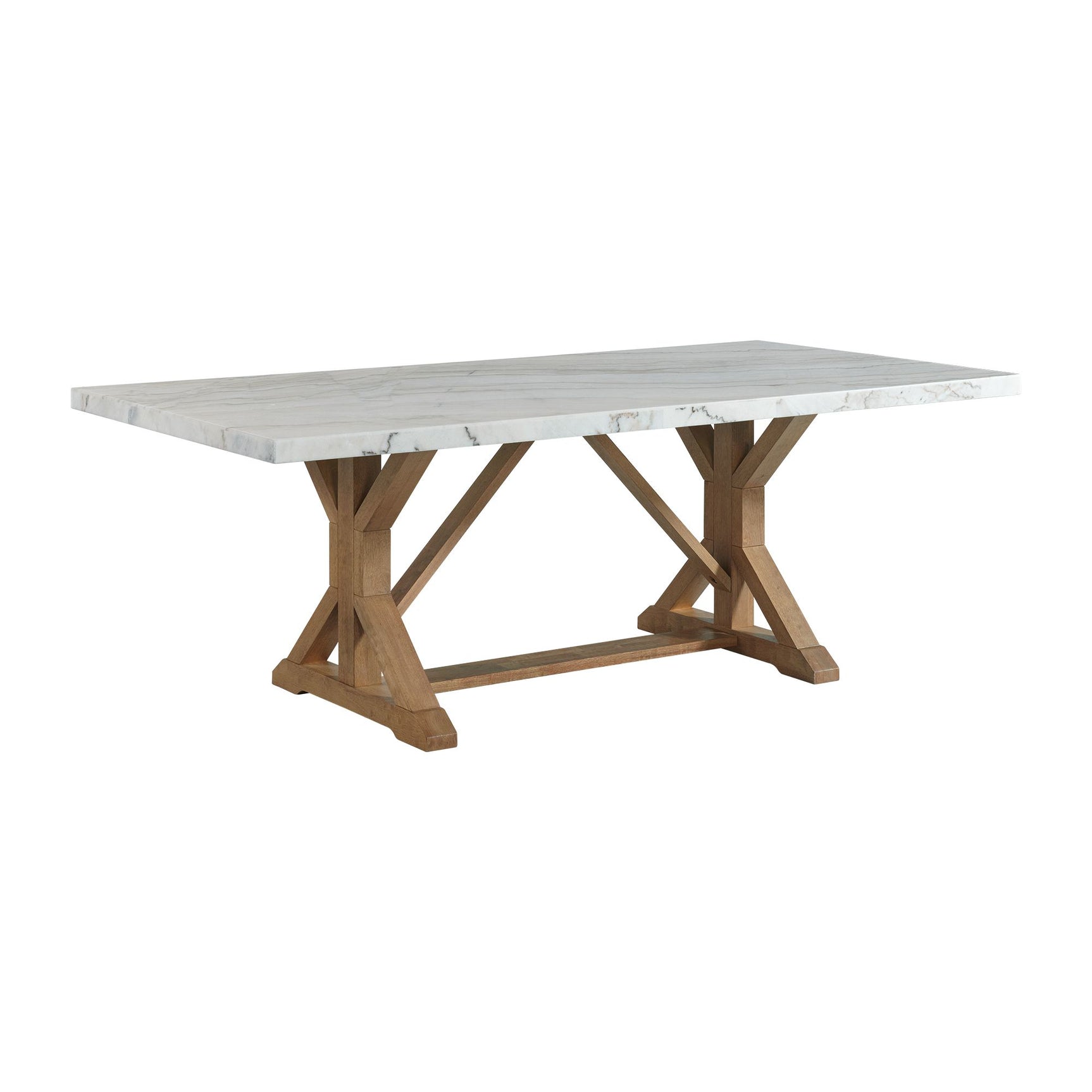 Lakeview Rectangular Standard Height Dining Table in White Marble - Tampa Furniture Outlet