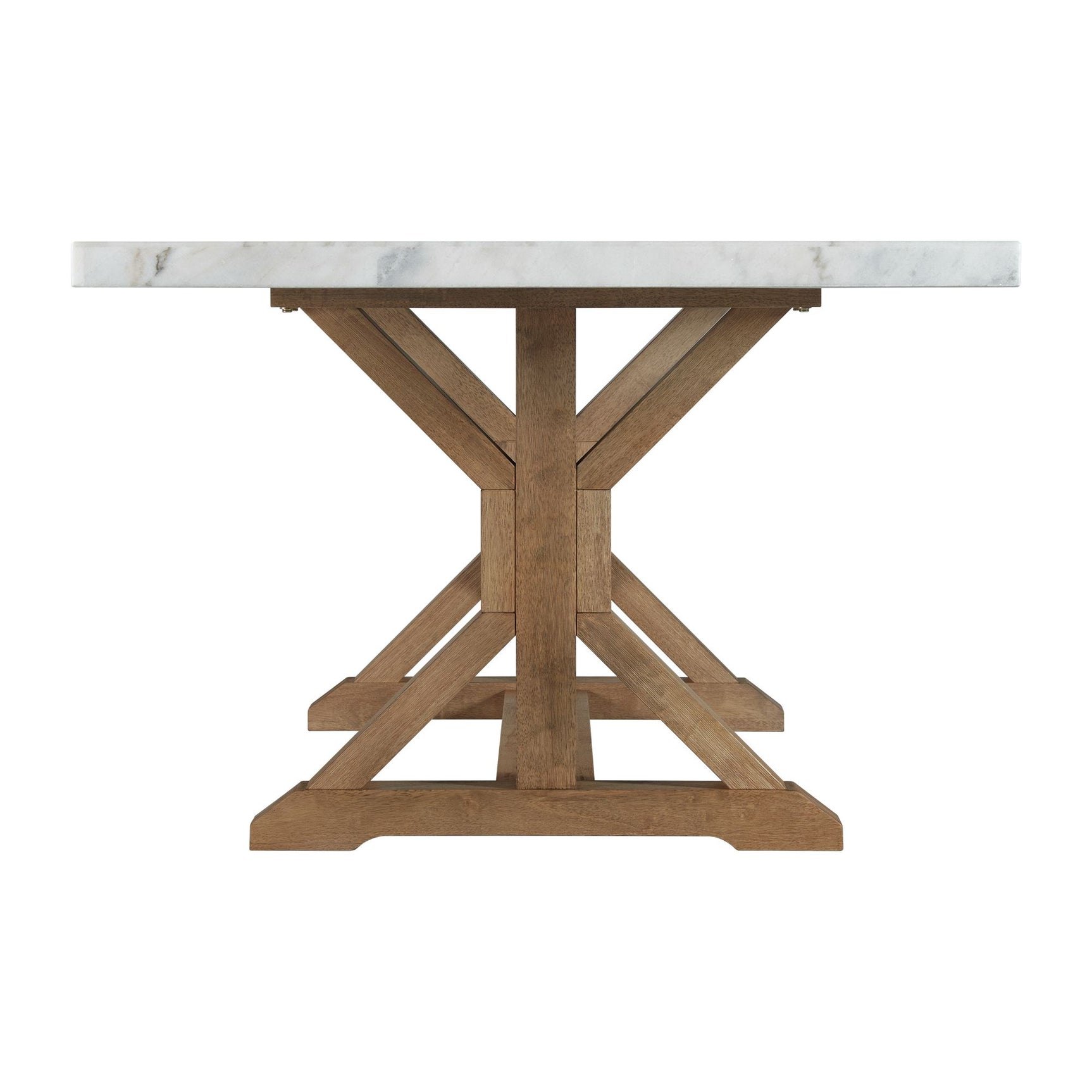 Lakeview Rectangular Standard Height Dining Table in White Marble - Tampa Furniture Outlet