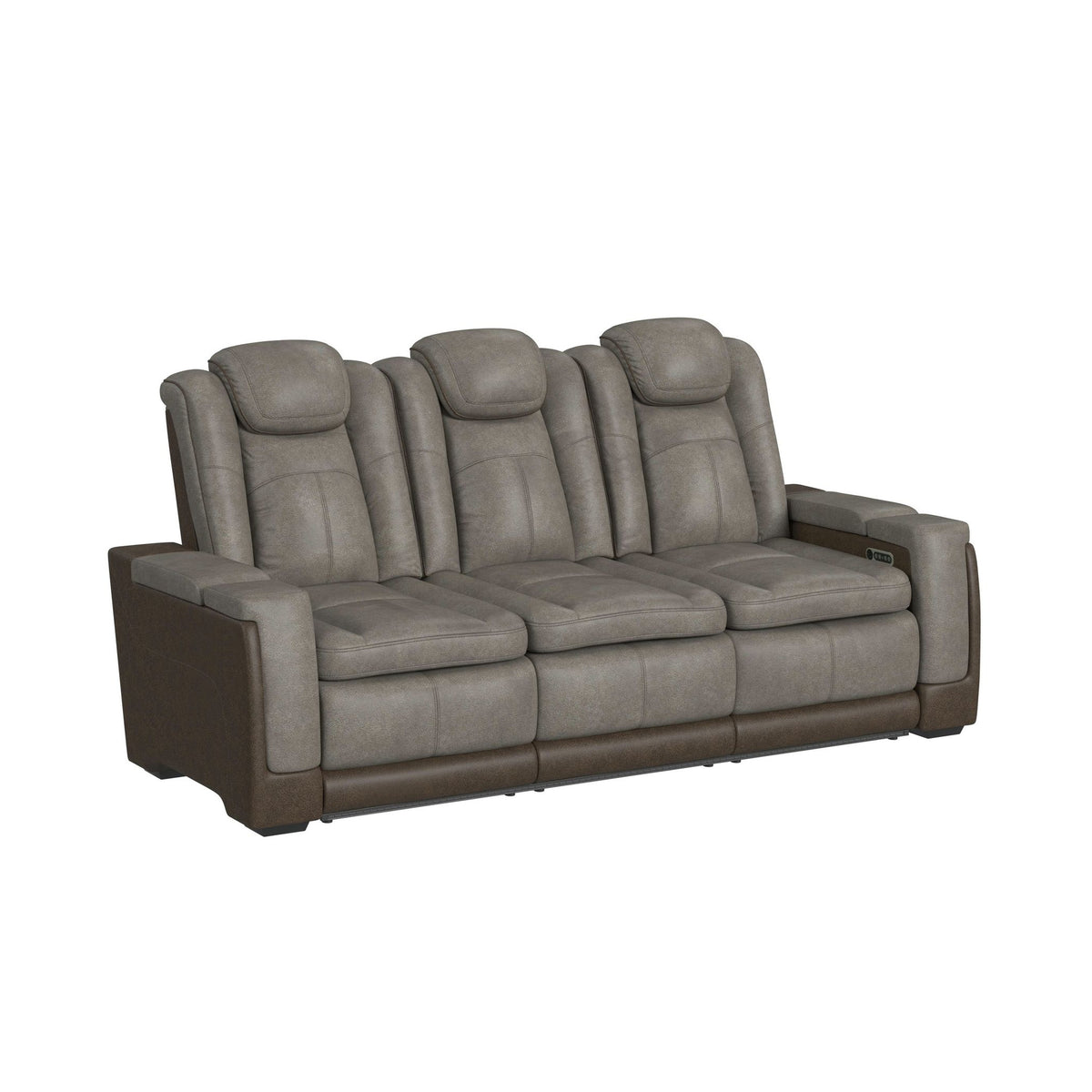 Lantana Power Motion Sofa with Power Headrest, Led, DDT, reading light and PWS in Rocky Grey/Brown