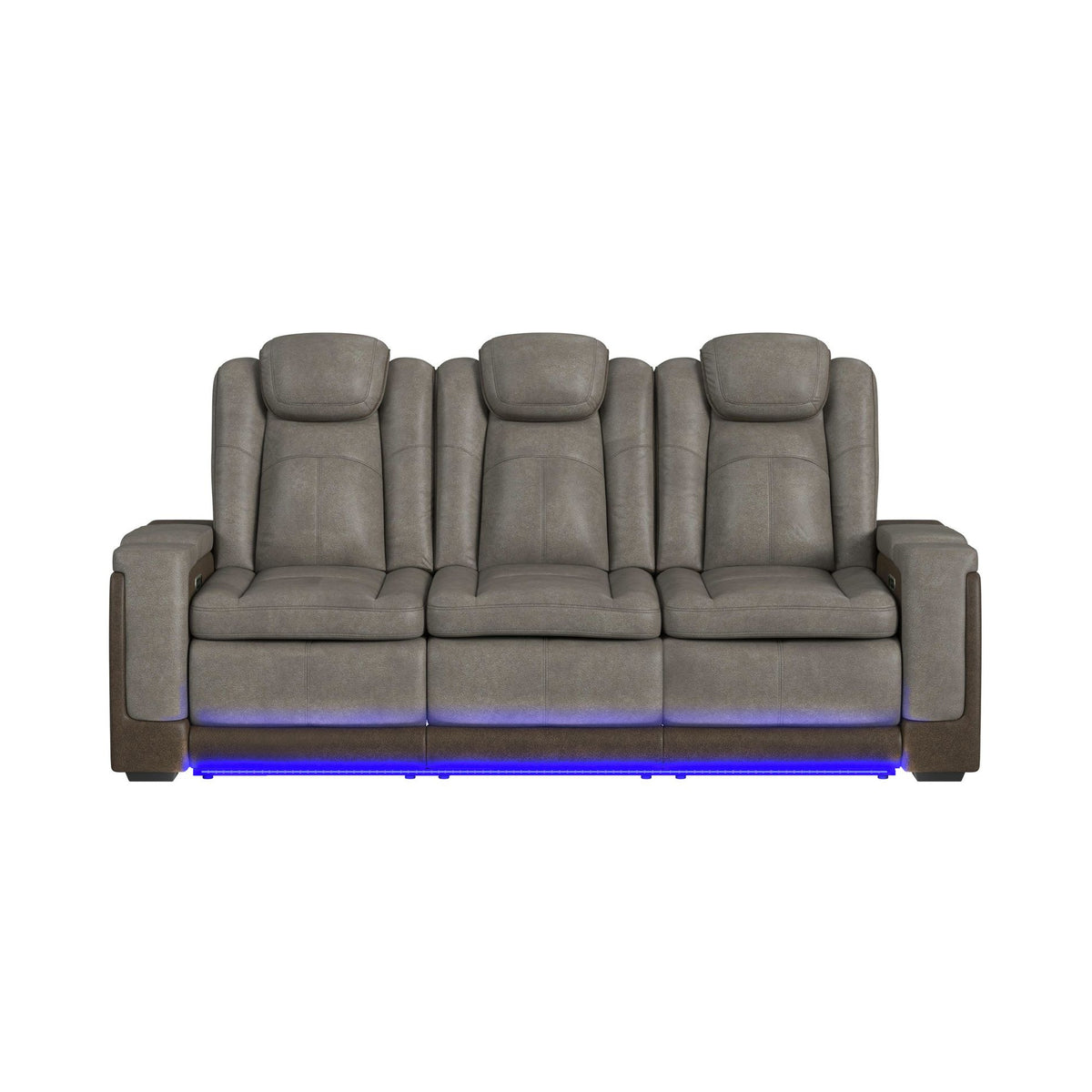 Lantana Power Motion Sofa with Power Headrest, Led, DDT, reading light and PWS in Rocky Grey/Brown