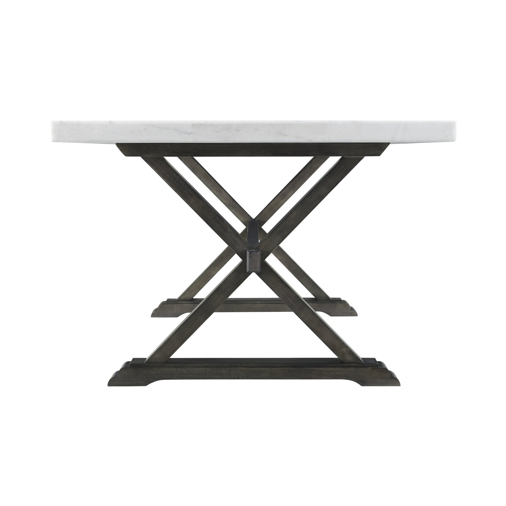 Lexi Dining Table in Espresso Base / White Marble Top