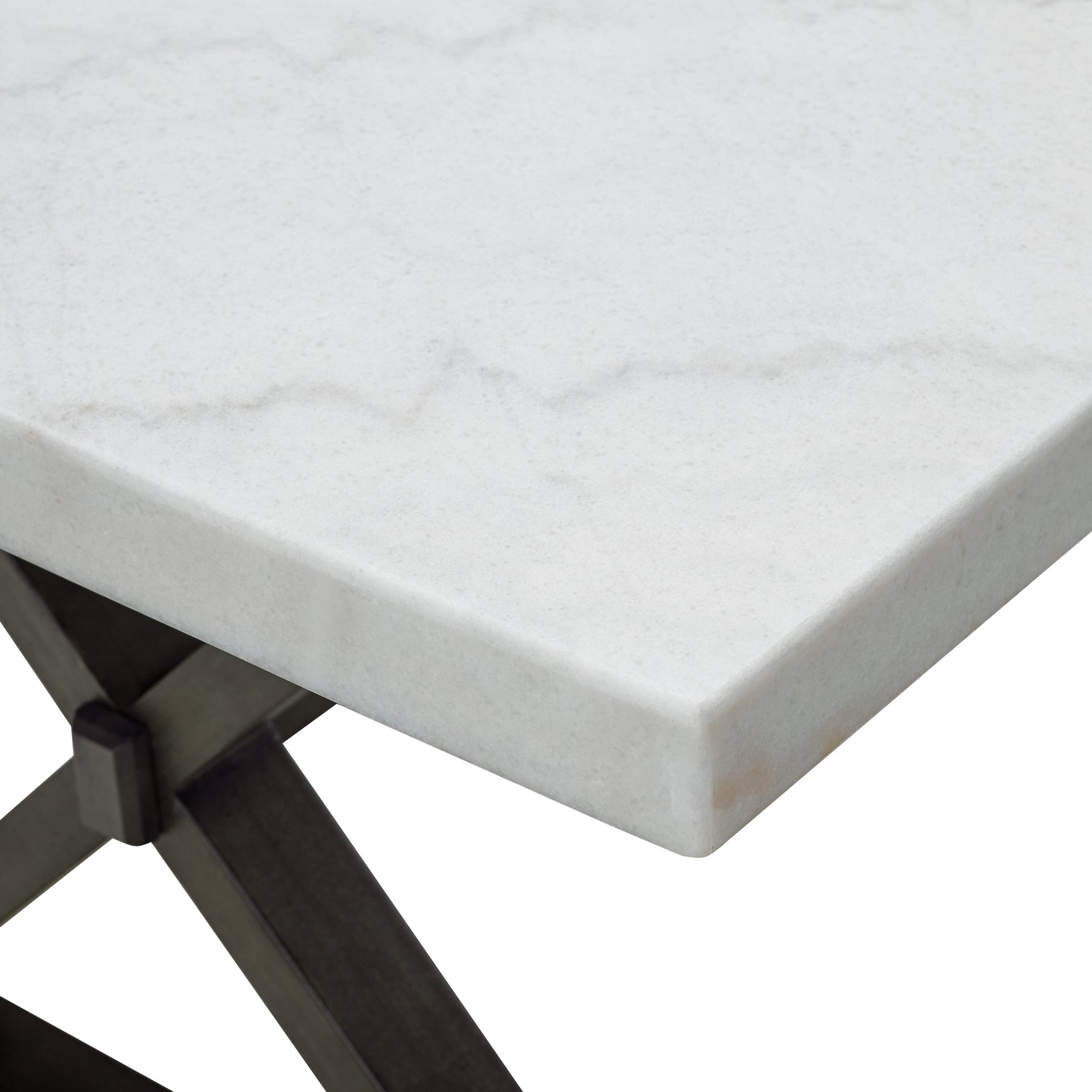 Lexi Dining Table in Espresso Base / White Marble Top - Tampa Furniture Outlet