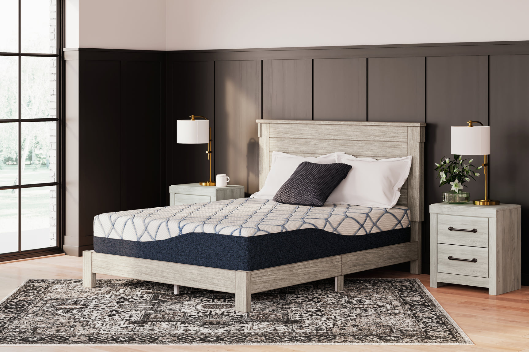 Tampa Furniture Outlet - Ashley Furniture - 12 Inch Chime Elite 2.0 Mattresses - Twin / White/Blue - M42611