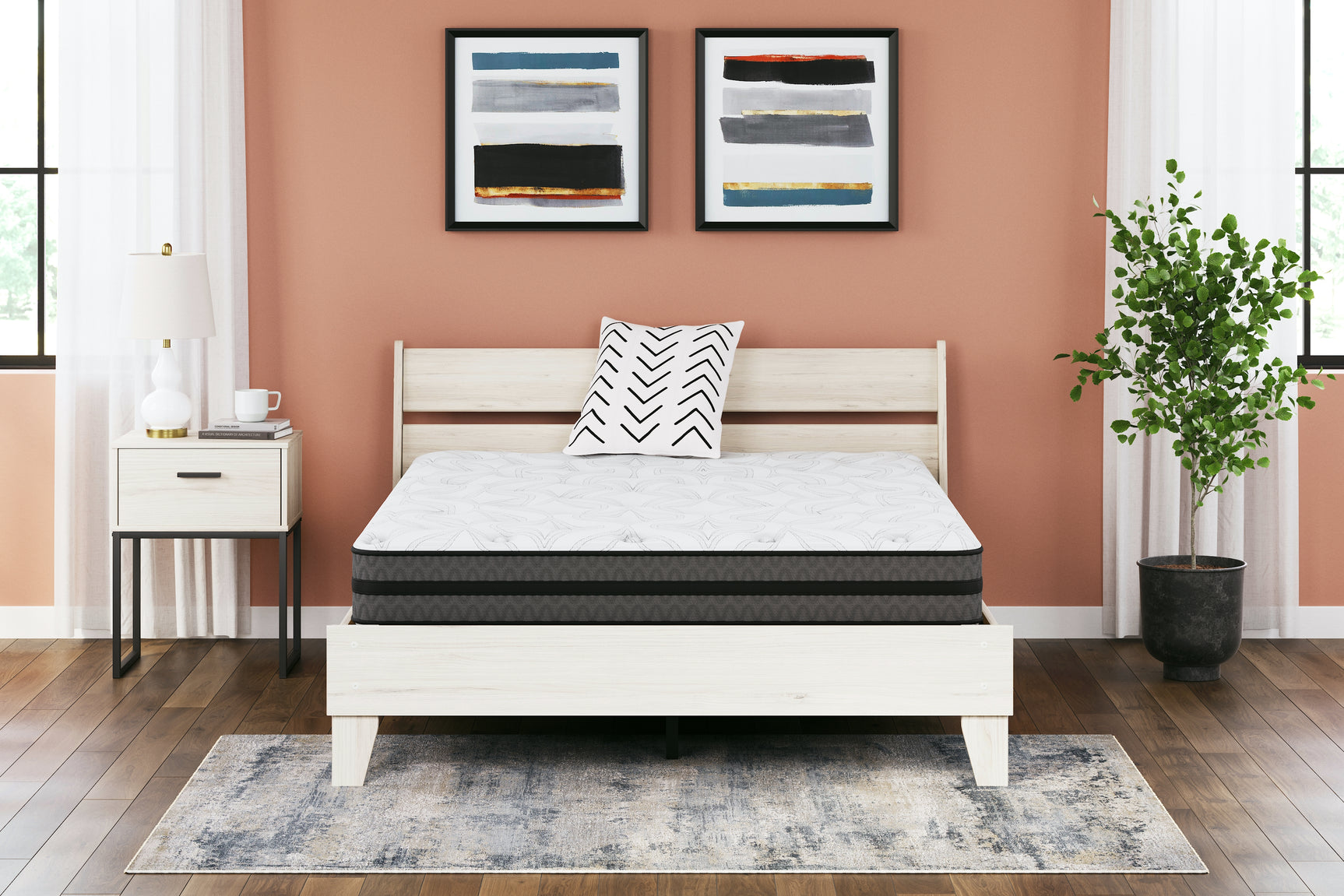 Tampa Furniture Outlet - Ashley Furniture - 10 Inch Pocketed Hybrid Mattresses - King / White - M58941