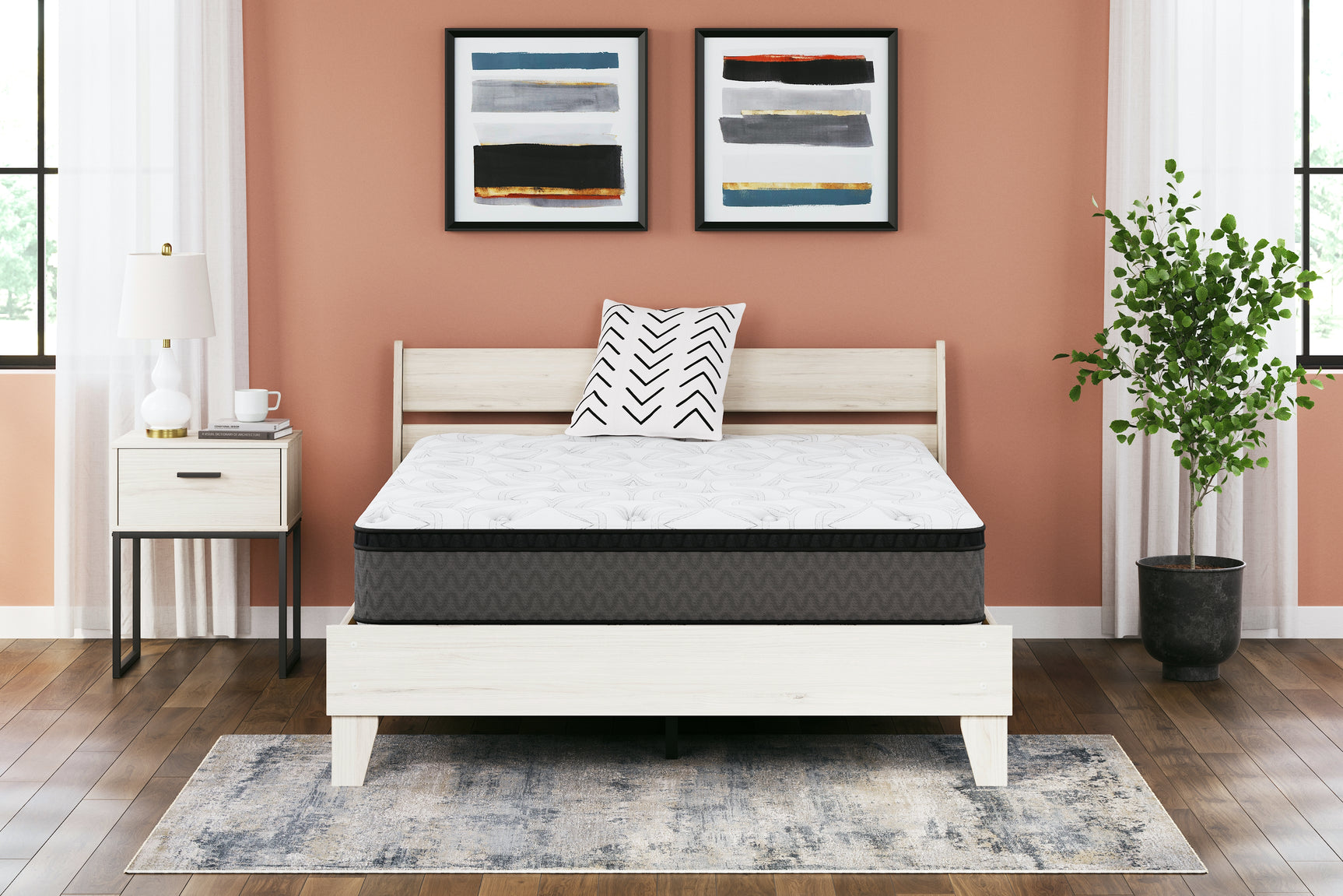 Tampa Furniture Outlet - Ashley Furniture - 12 Inch Pocketed Hybrid Mattresses - California King / White - M59051