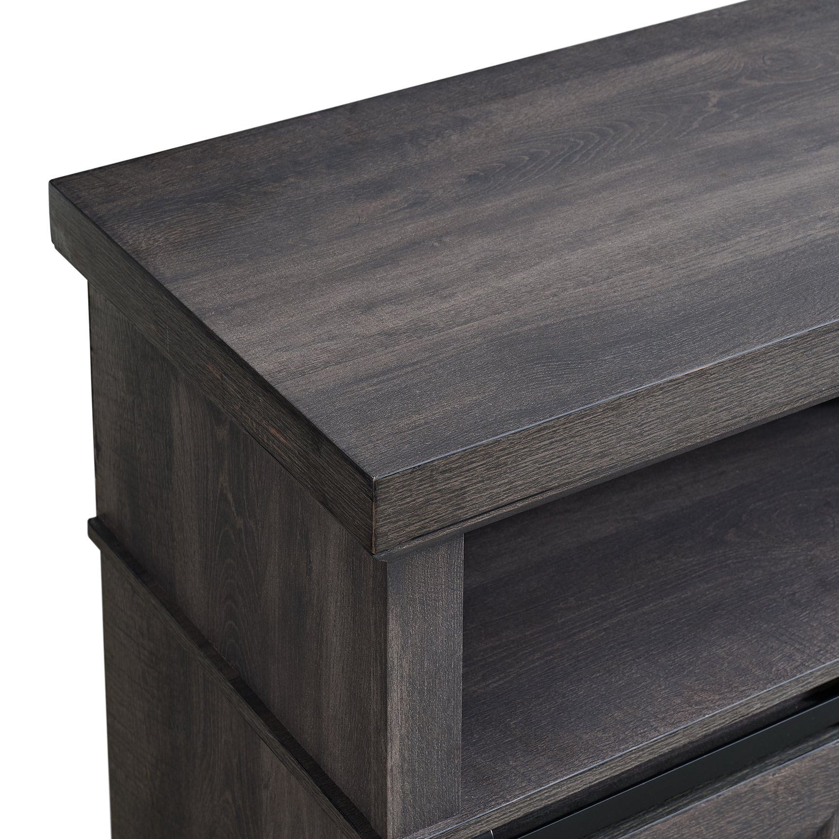 Macau Console with 23" Fireplace Insert in Grey