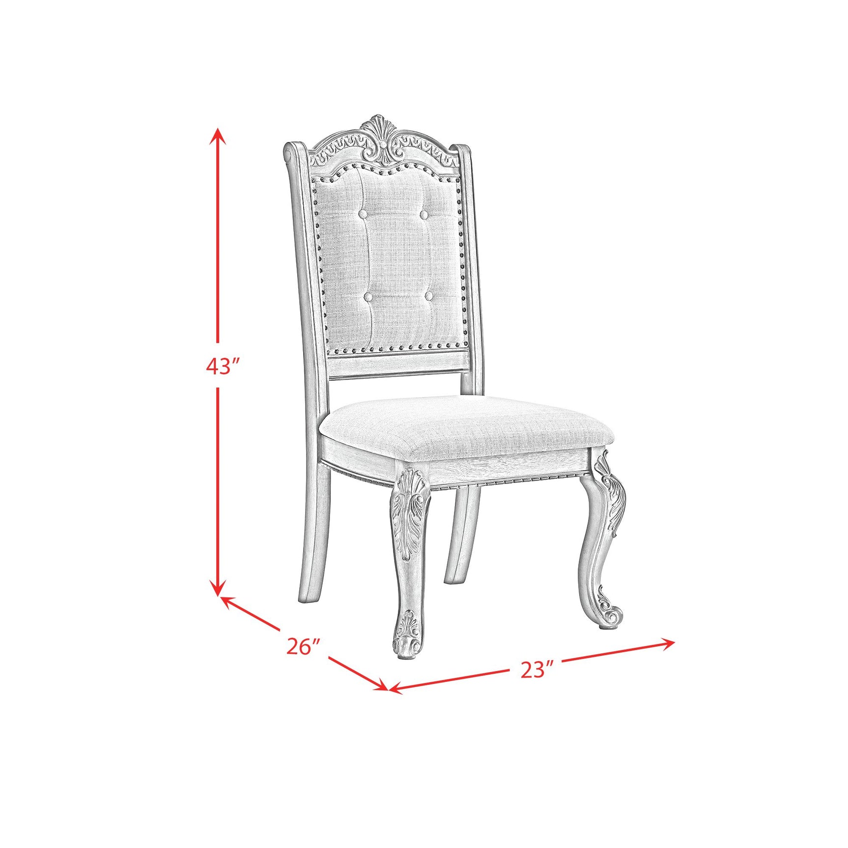 Madison Park Dining Side Chair with Beige Fabric in Walnut (2 Per Carton) - Tampa Furniture Outlet