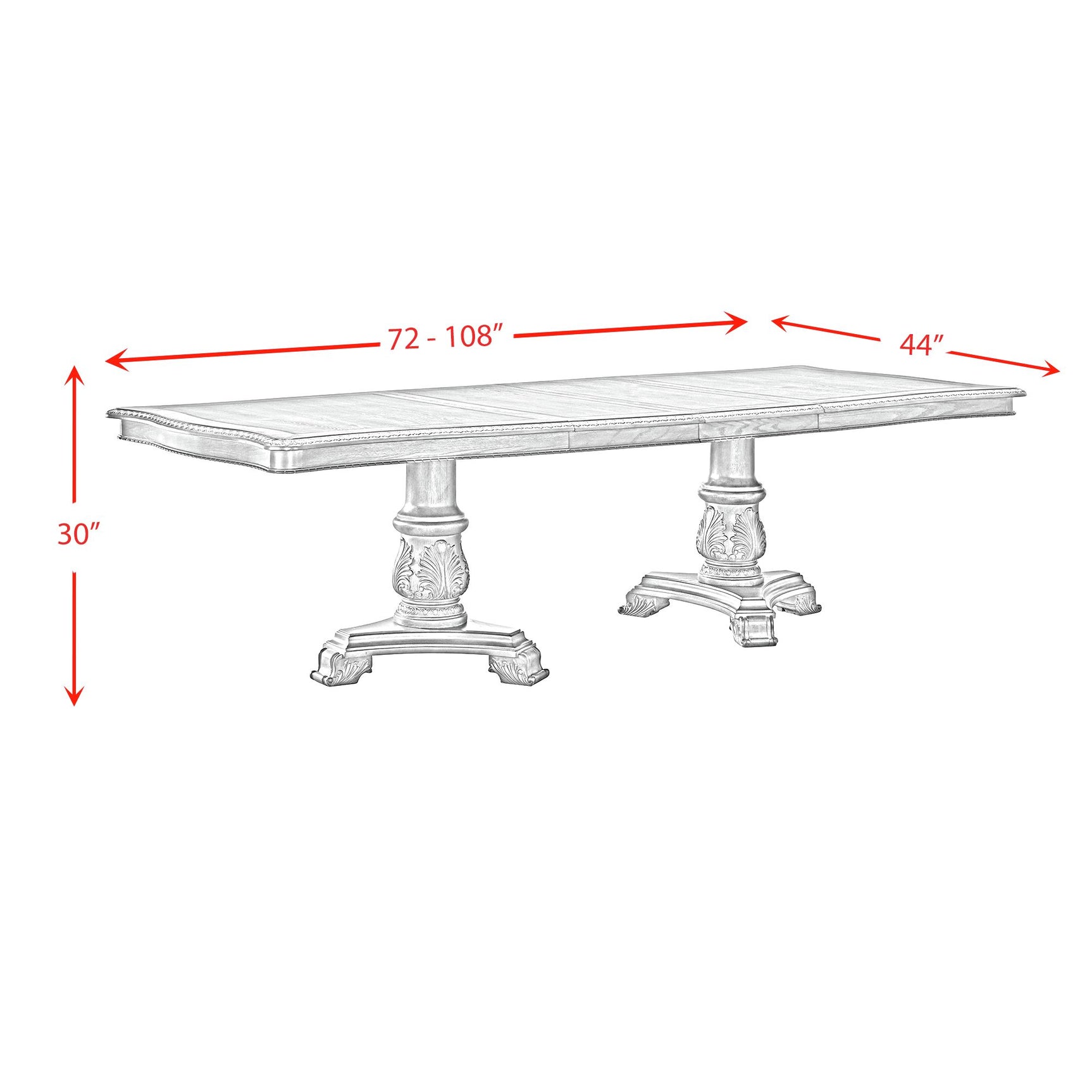 Madison Park Rectangular Dining Table with 2 18" Leaves in Walnut - Tampa Furniture Outlet