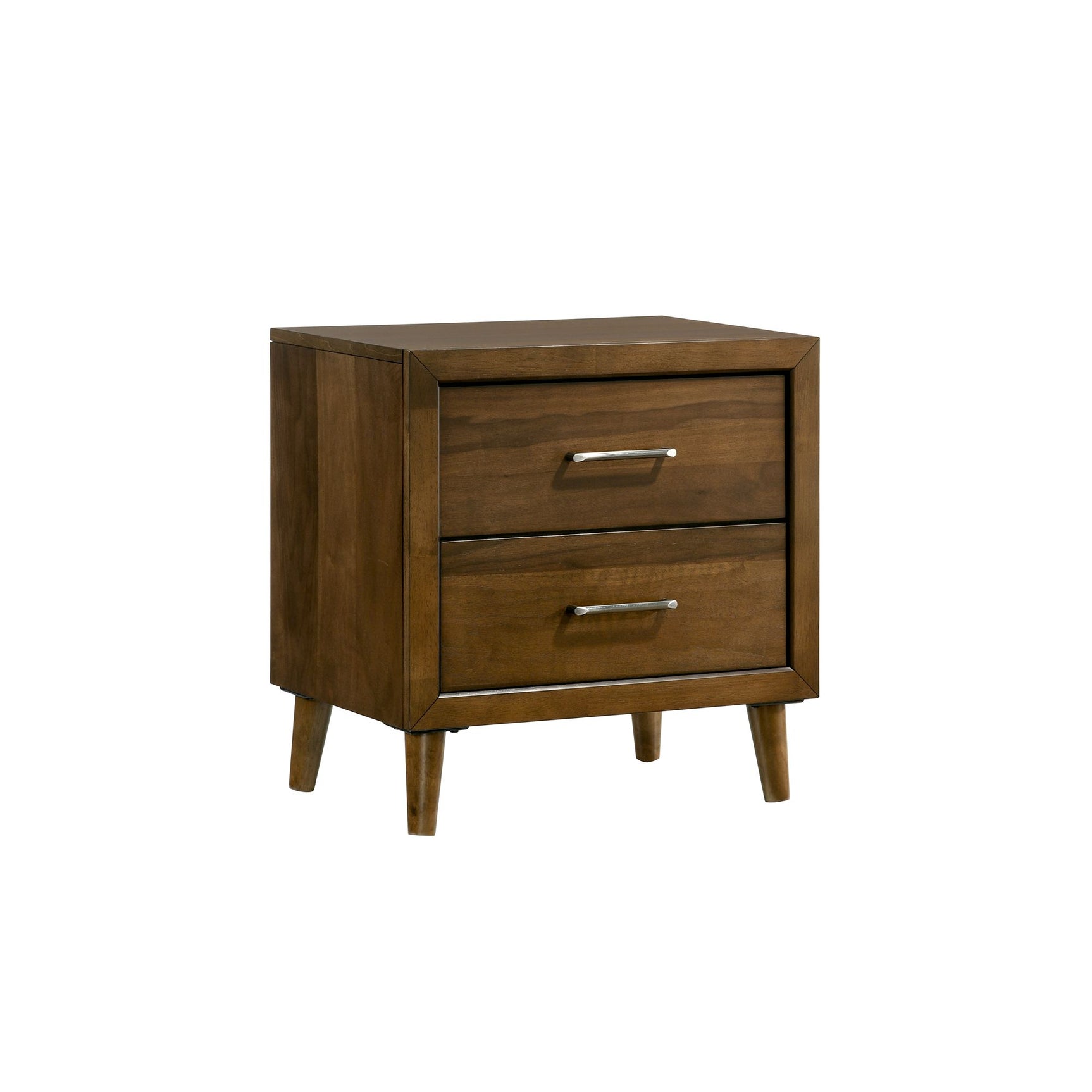 Malibu 2-Drawer Nightstand in Walnut - Tampa Furniture Outlet