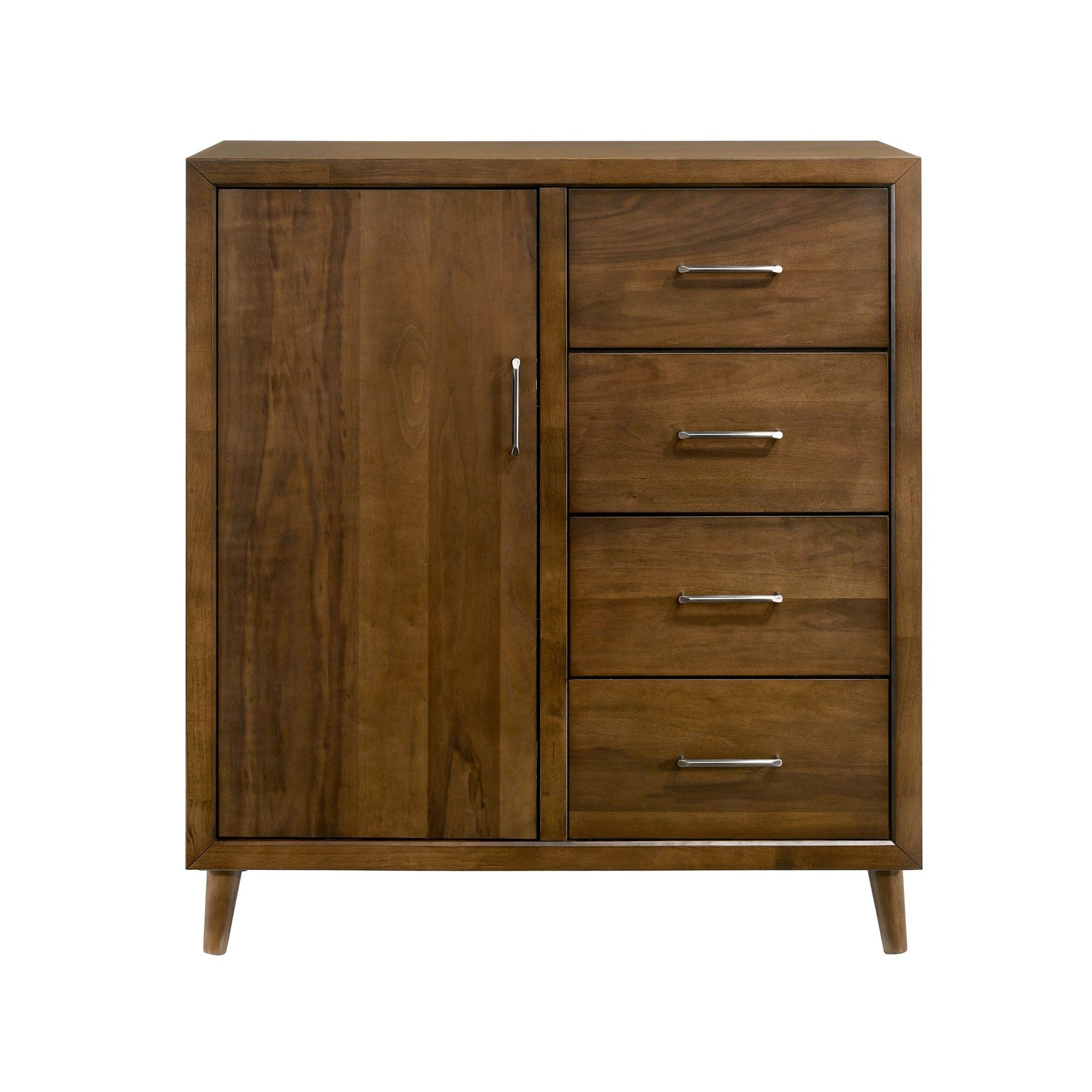 Malibu 4-Drawer Chest in Walnut - Tampa Furniture Outlet