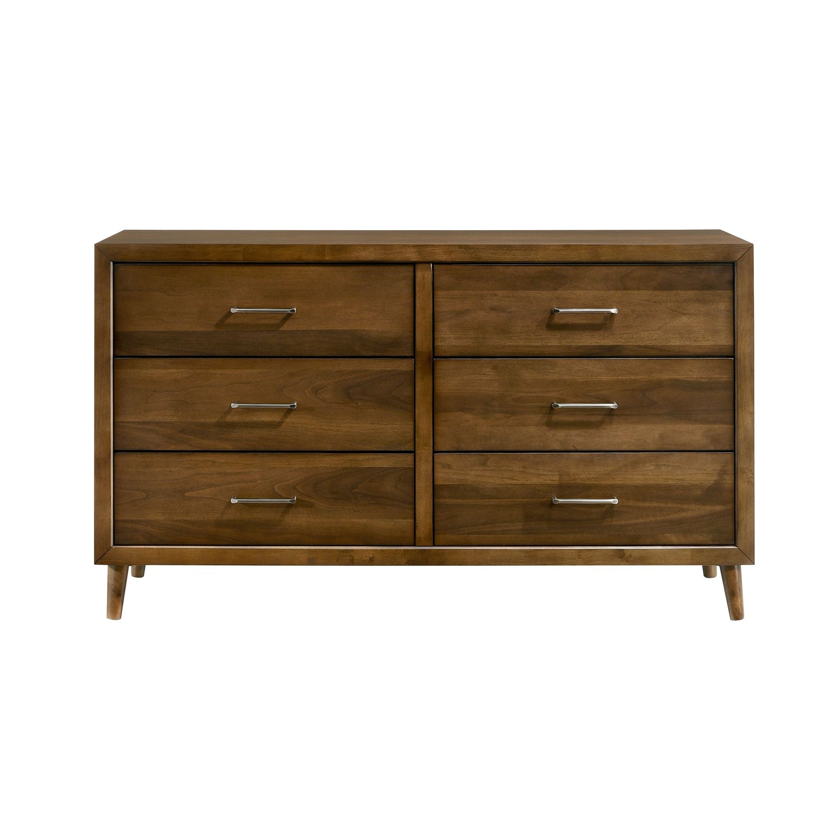 Malibu 6-Drawer Dresser in Walnut - Tampa Furniture Outlet
