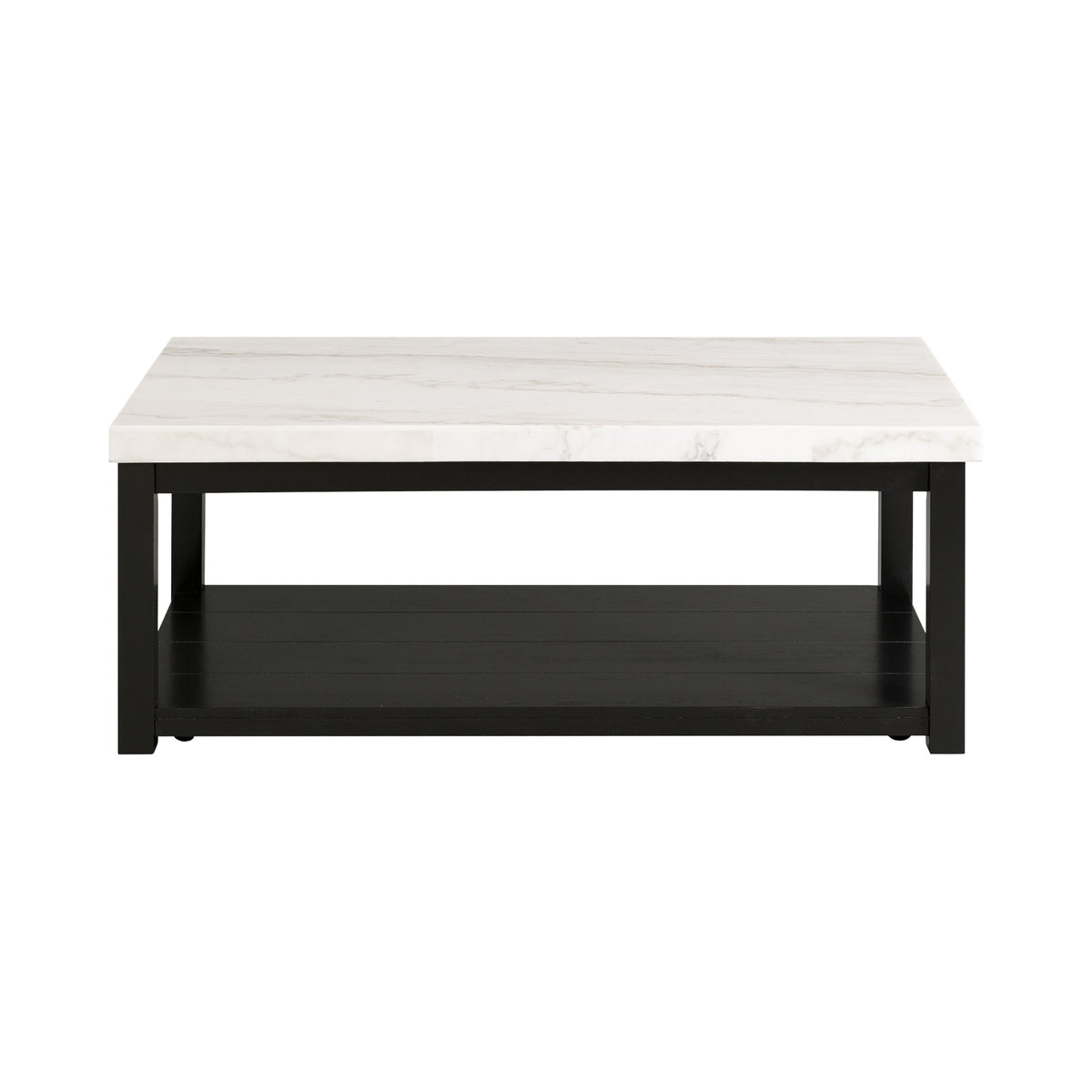 Marcello w/ White Top - Rectangular Coffee Table W/Casters