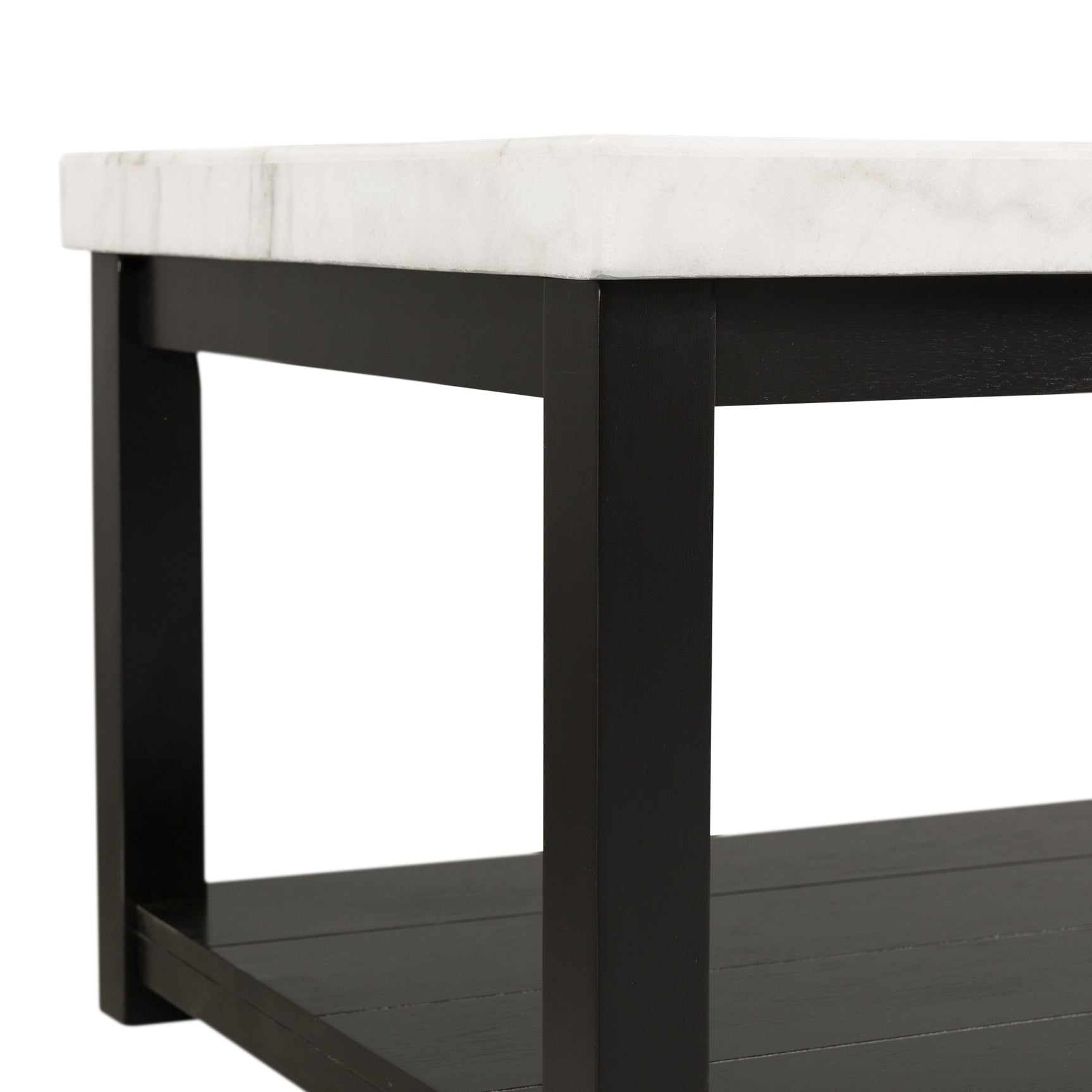 Marcello w/ White Top - Rectangular Coffee Table W/Casters - Tampa Furniture Outlet