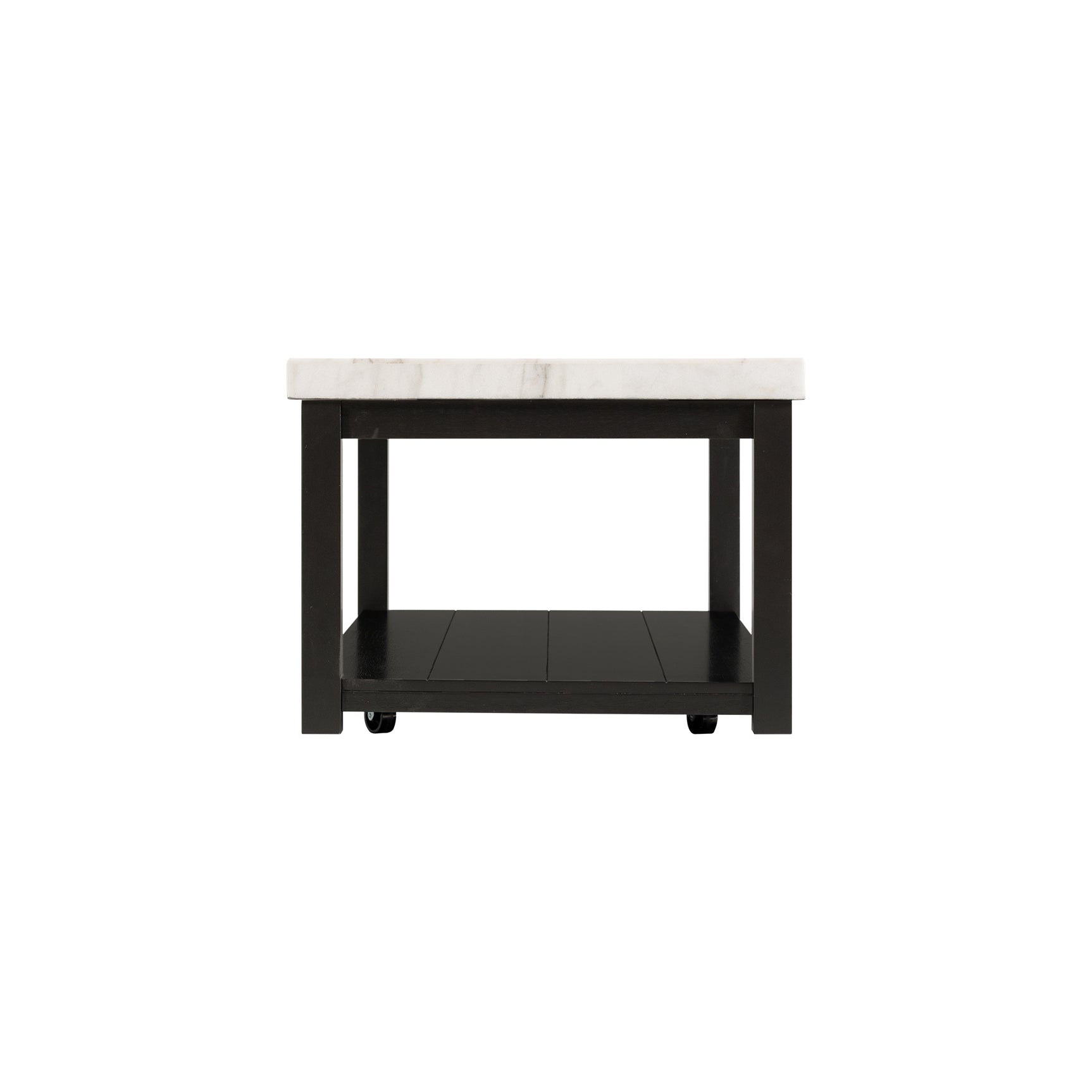 Marcello w/ White Top - Rectangular Coffee Table W/Casters - Tampa Furniture Outlet