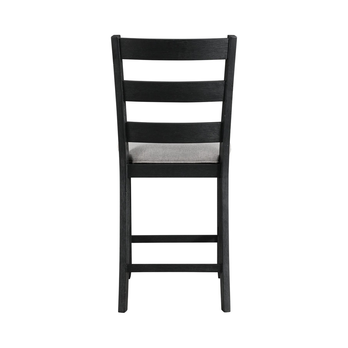 Martin Counter Side Chair with Grey Fabric - Black Finish (2 Per Carton)
