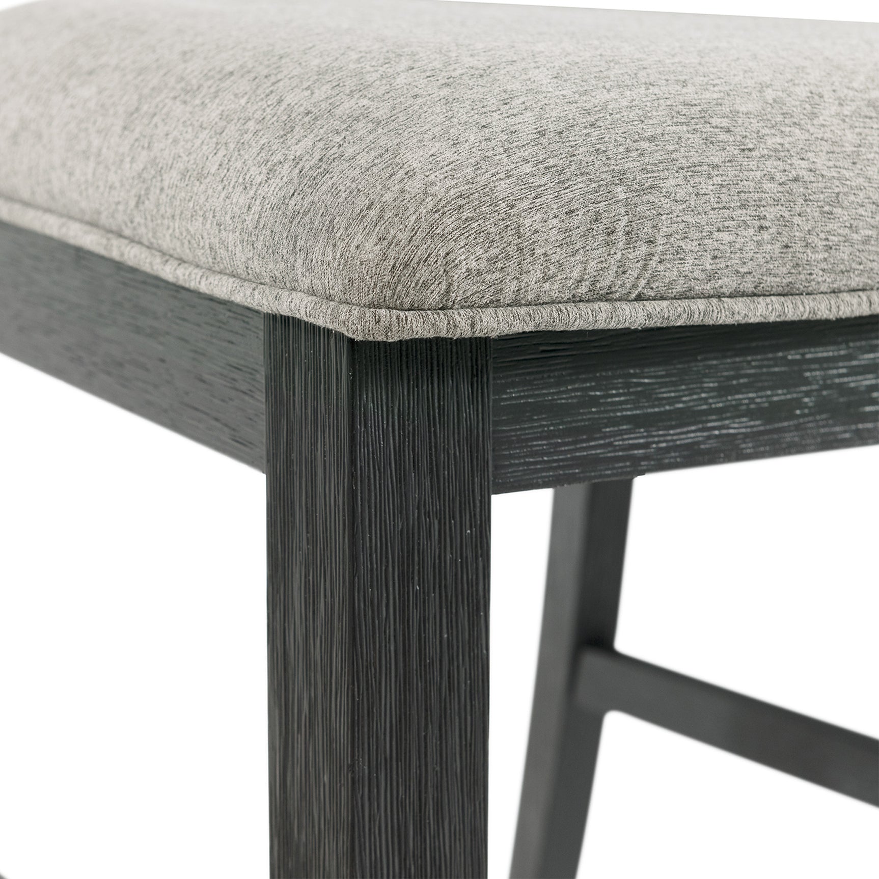 Martin Counter Side Chair with Grey Fabric - Black Finish (2 Per Carton) - Tampa Furniture Outlet