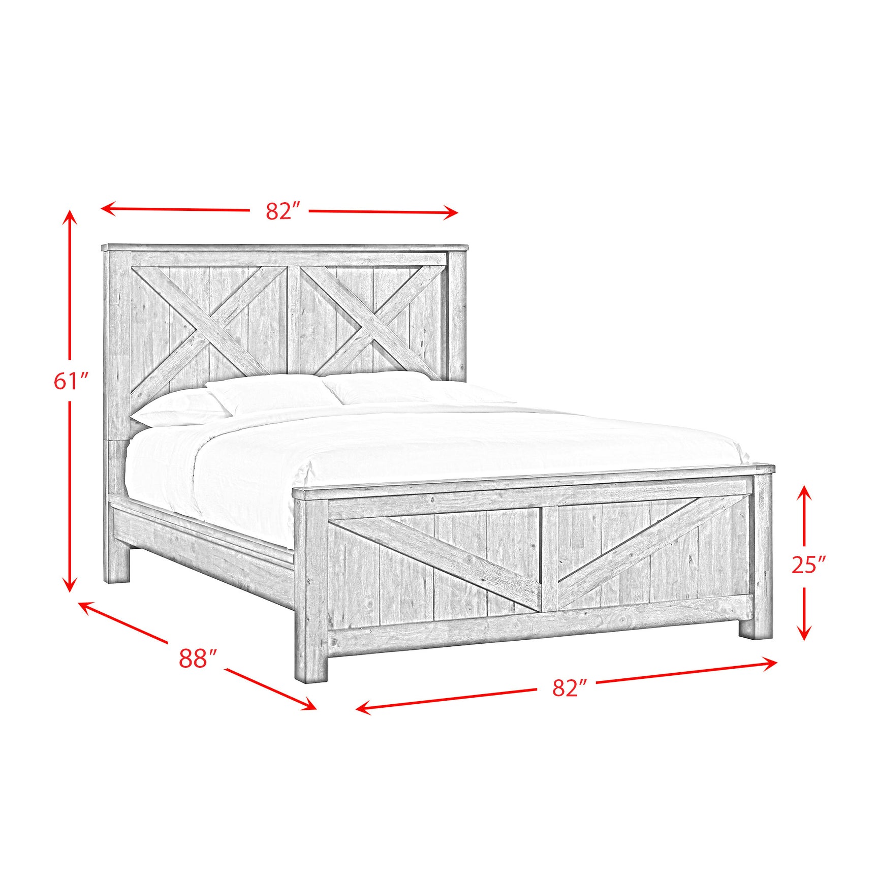 Maverick King Bed Grey