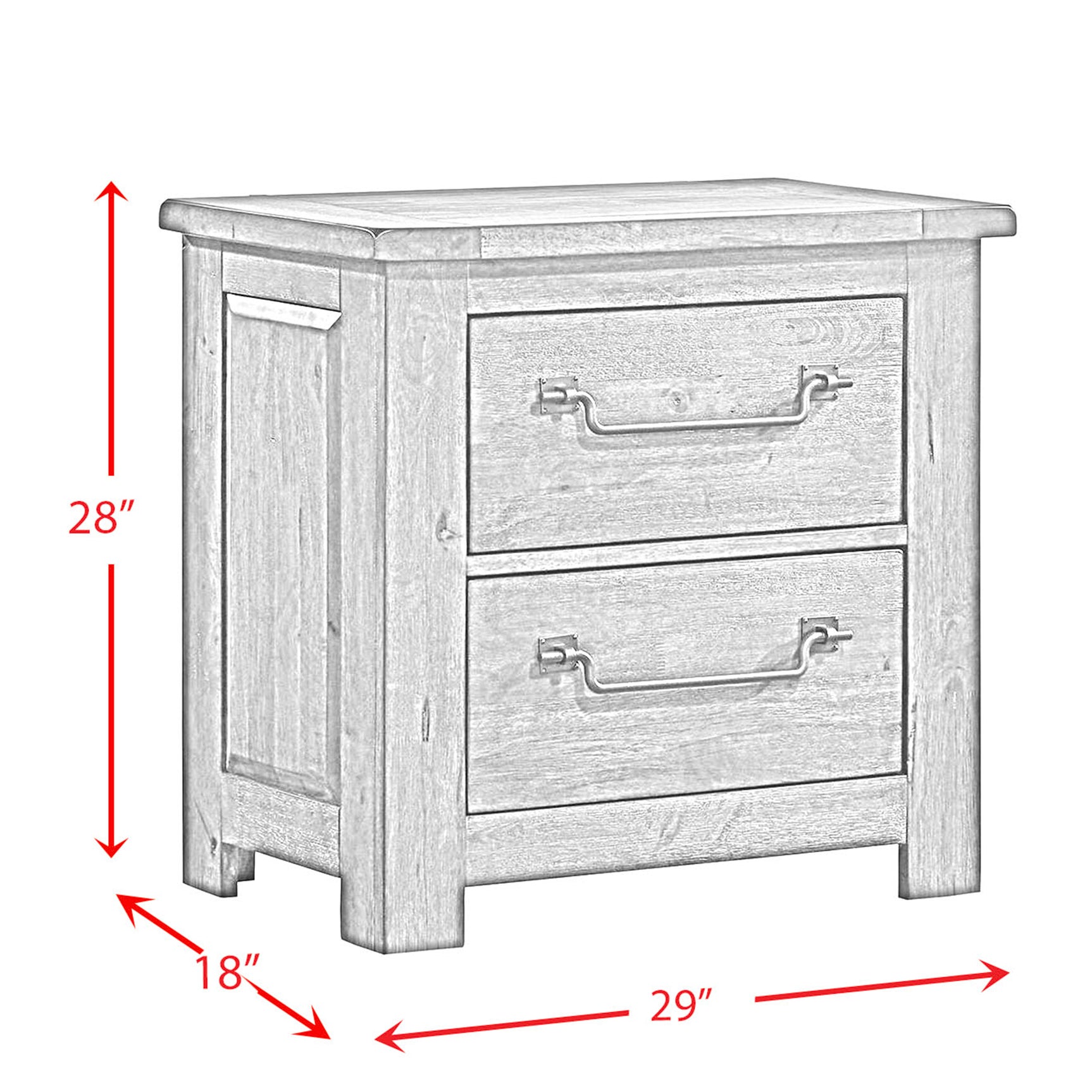 Maverick Nightstand w/USB Grey - Tampa Furniture Outlet