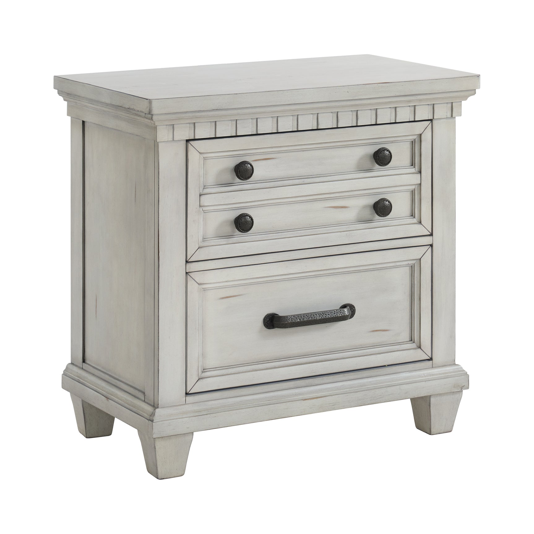 McCoy 2-Drawer Nightstand with USB in Antique White