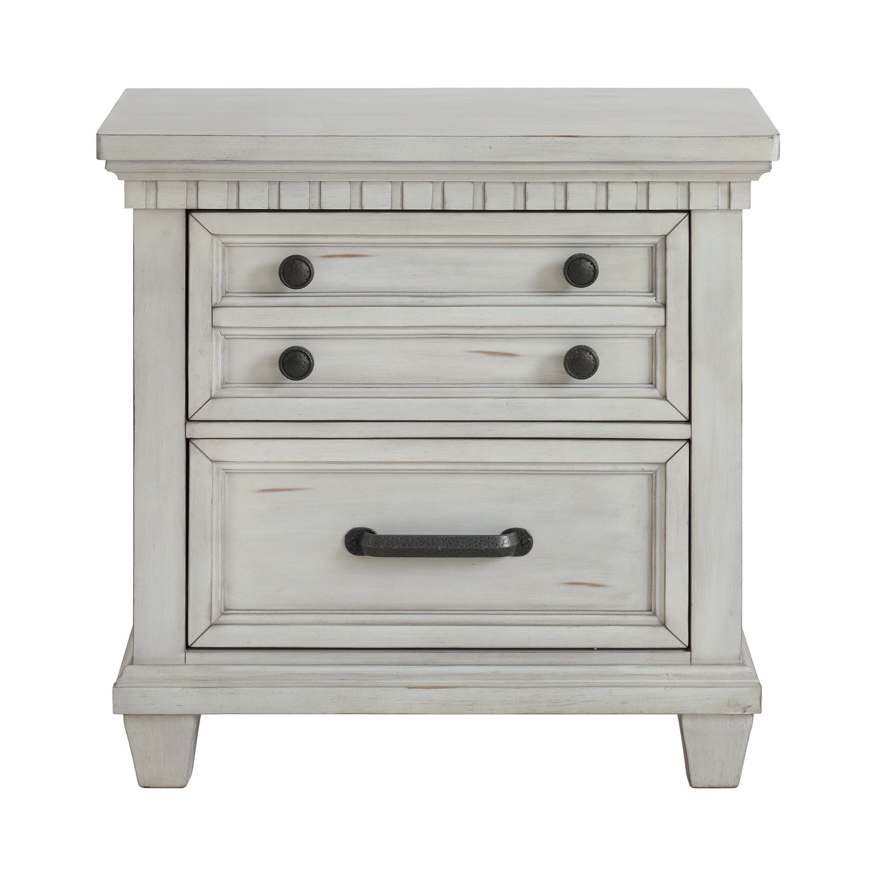 McCoy 2-Drawer Nightstand with USB in Antique White