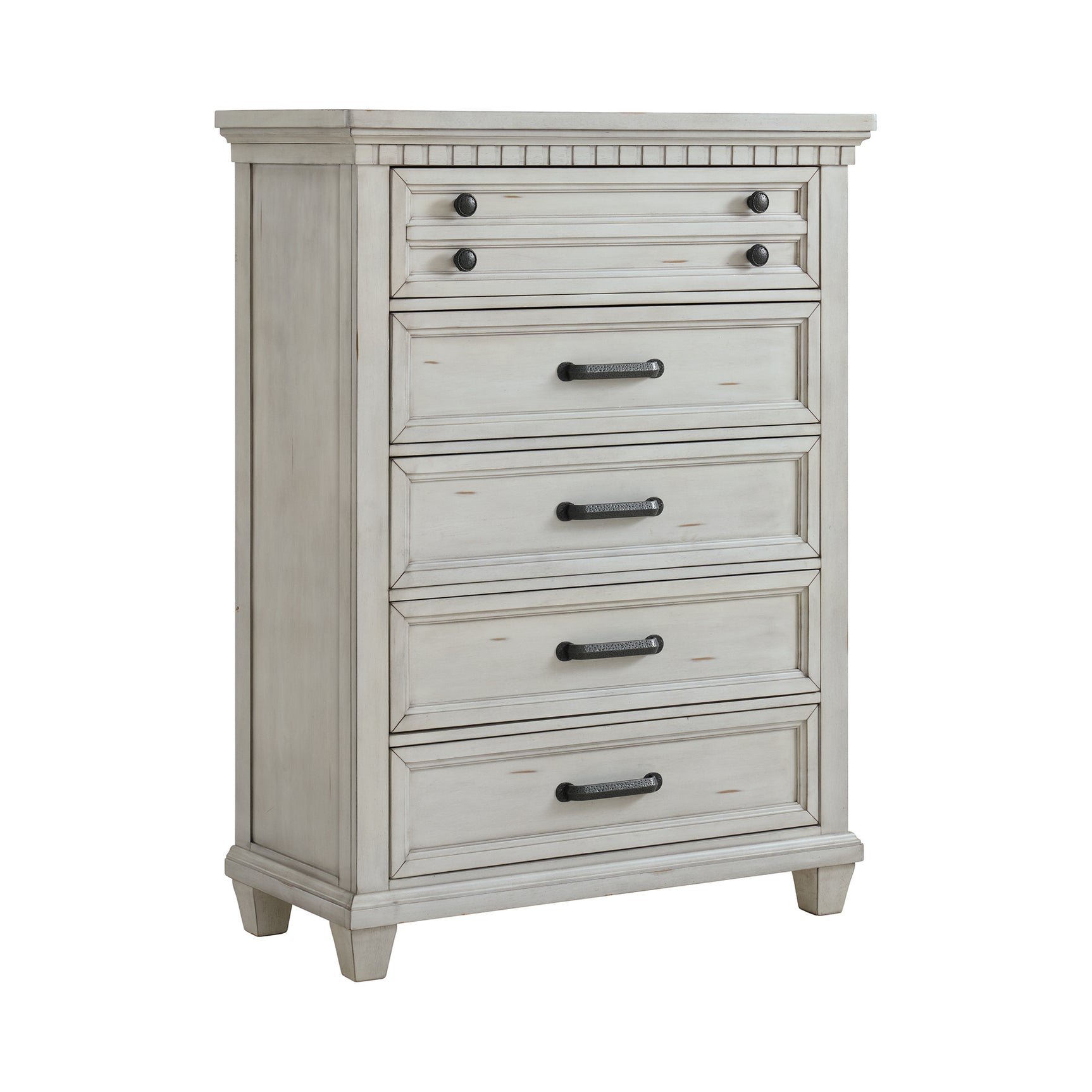 McCoy 5-Drawer Chest in Antique White