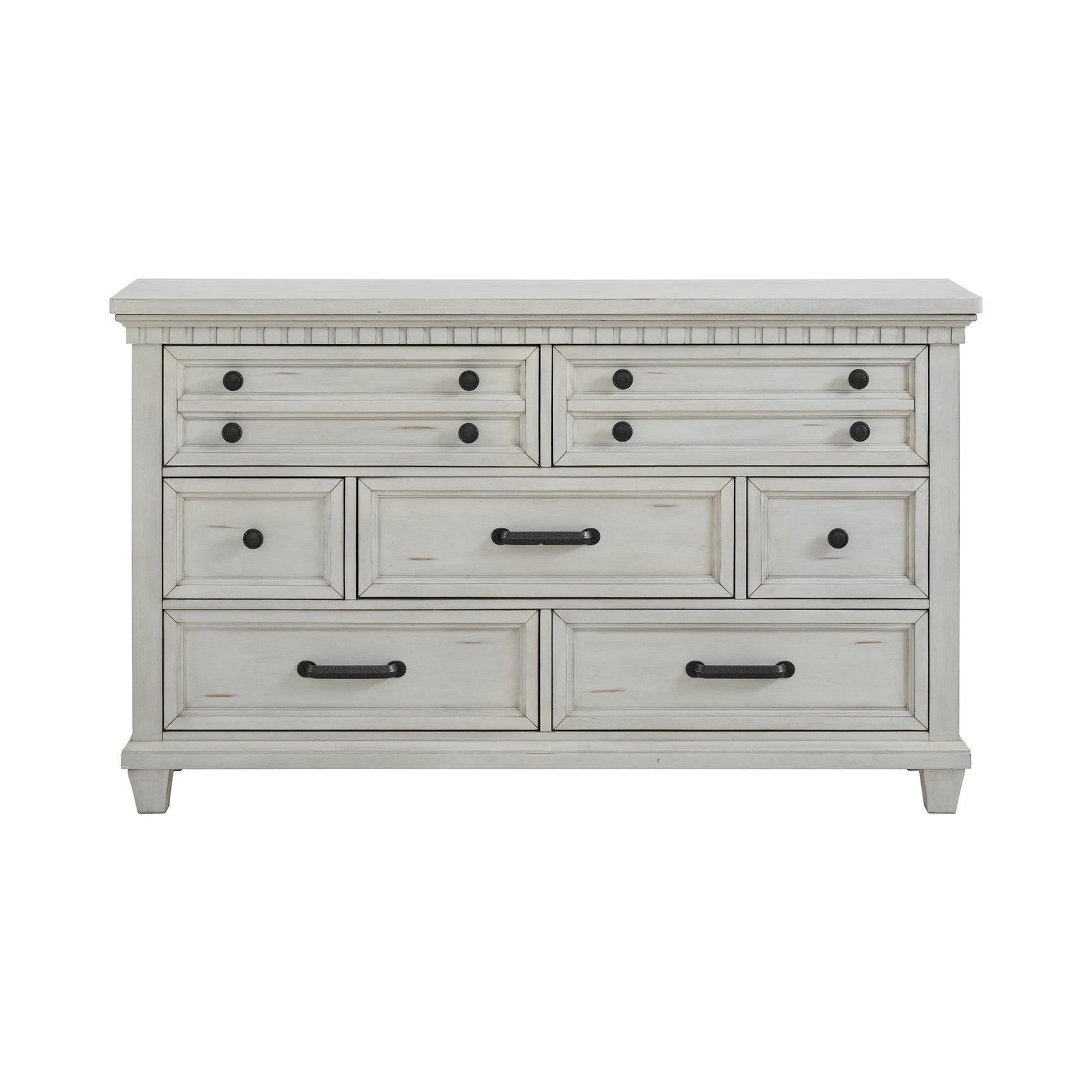 McCoy 7-Drawer Dresser in Antique White