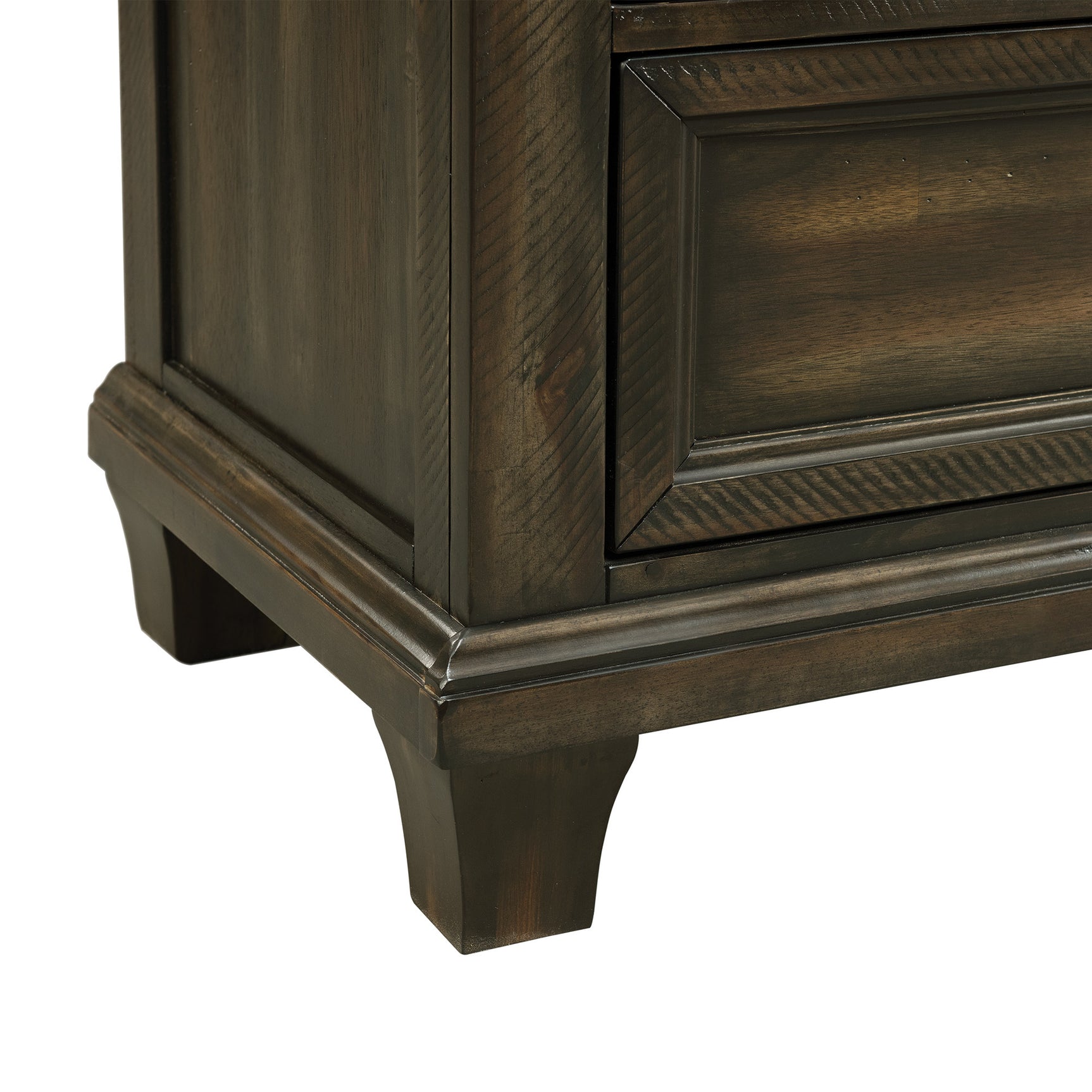 McCoy 2-Drawer Nightstand with USB in Charcoal