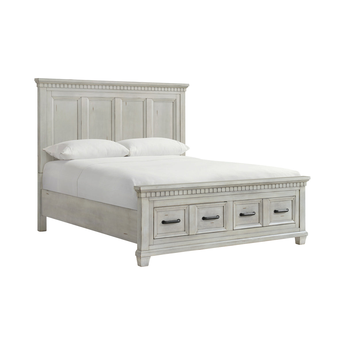 McCoy King Storage Bed in Antique White
