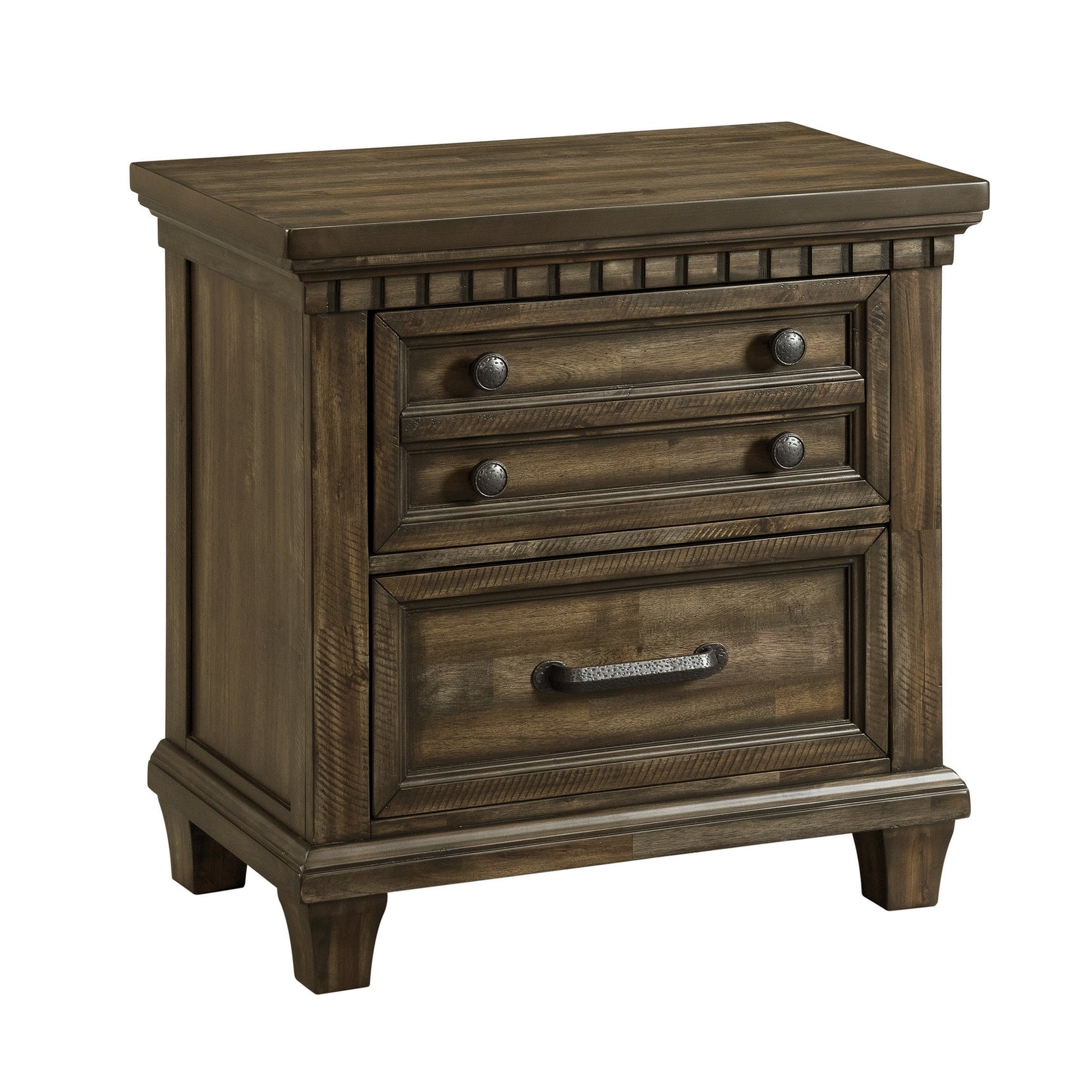McCoy 2-Drawer Nightstand with USB in Charcoal