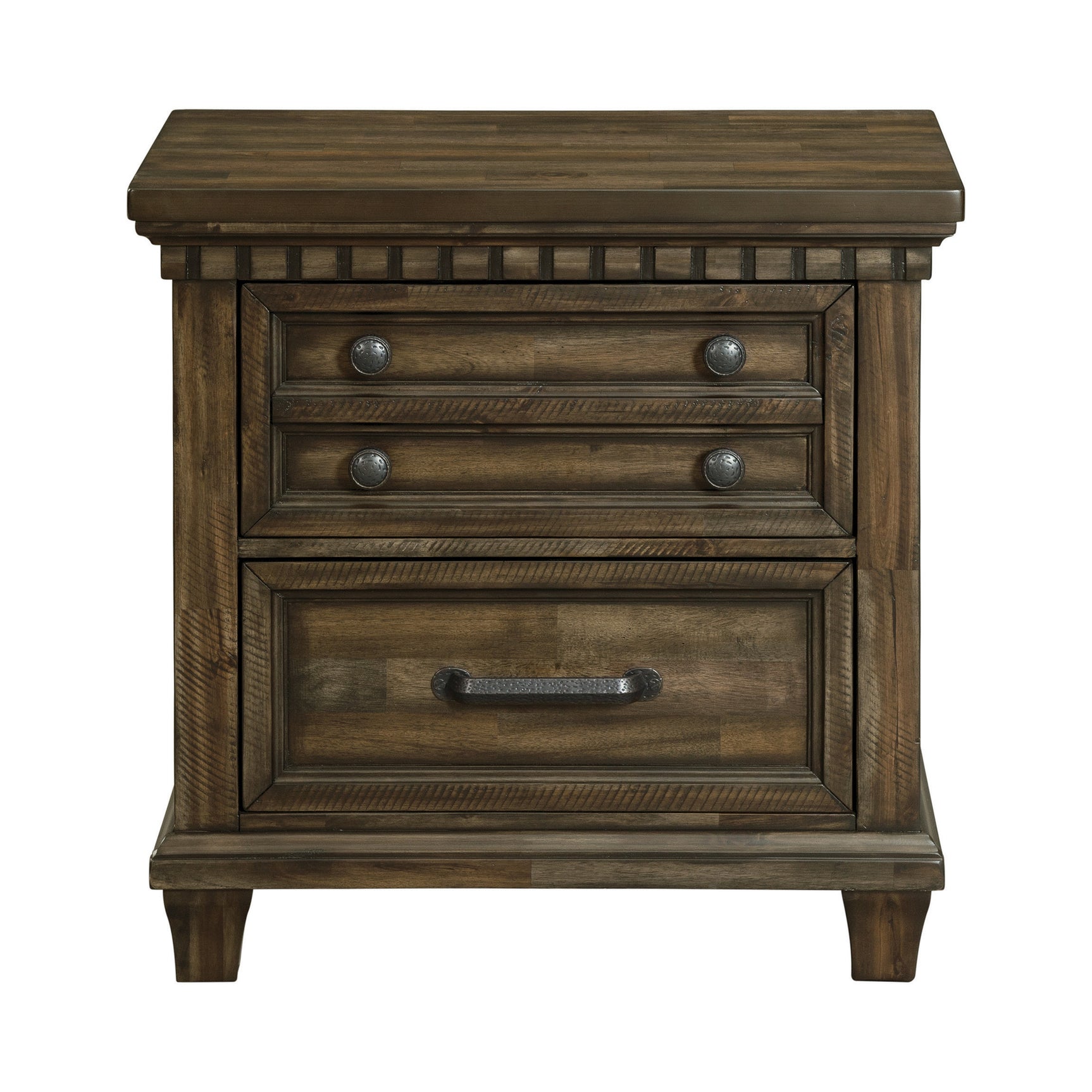 McCoy 2-Drawer Nightstand with USB in Charcoal
