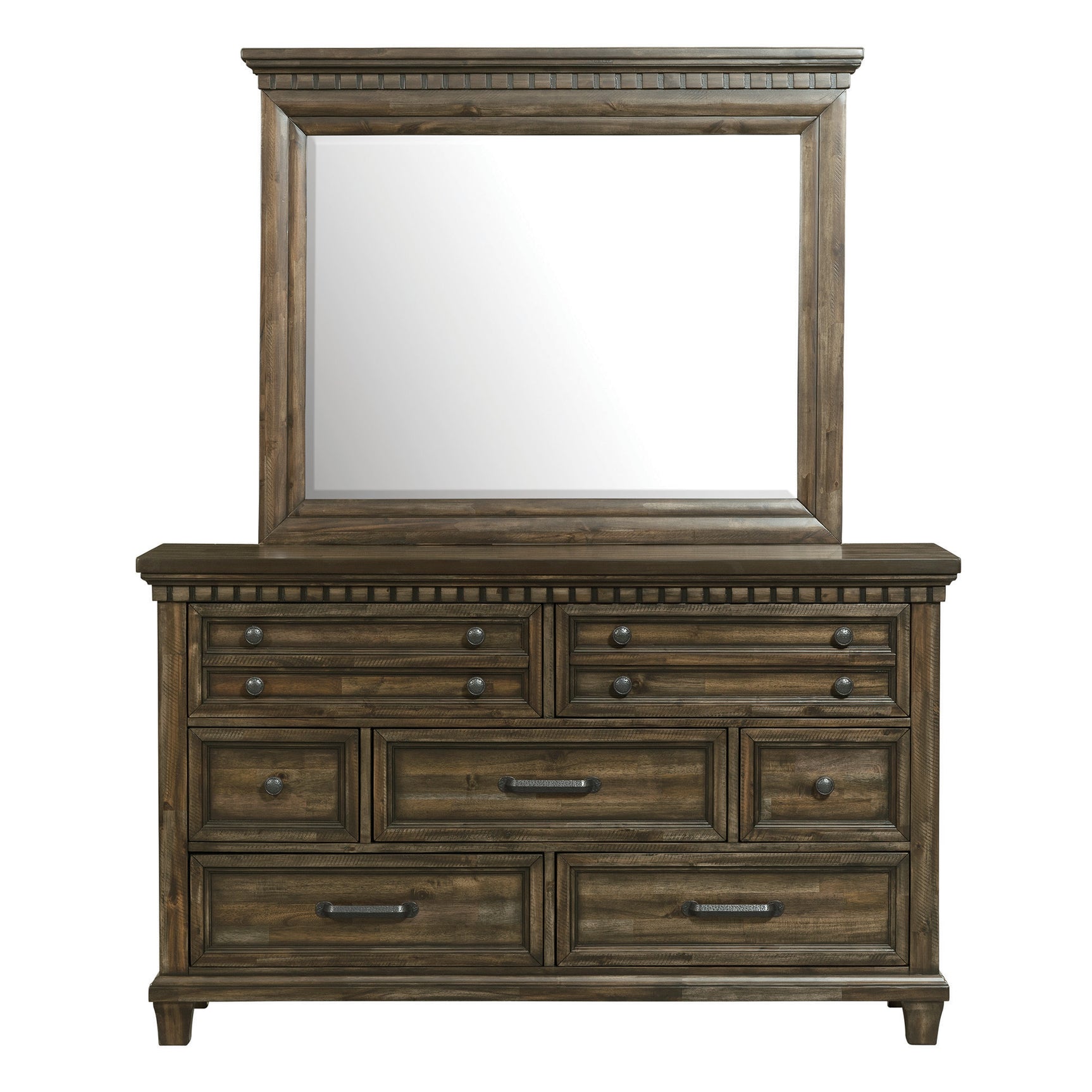 McCoy Dresser and Mirror Set in Charcoal - Tampa Furniture Outlet