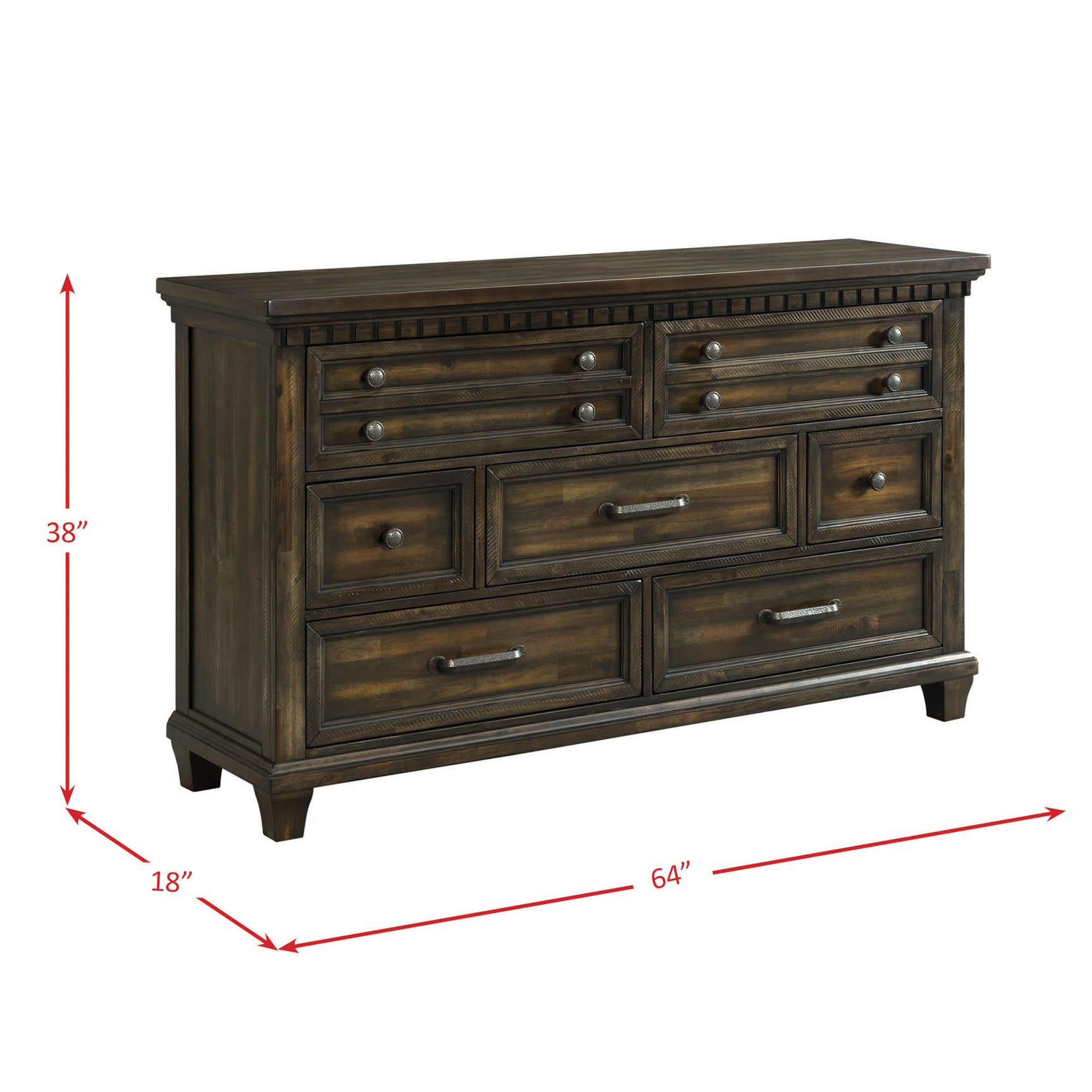McCoy 7-Drawer Dresser in Charcoal - Tampa Furniture Outlet
