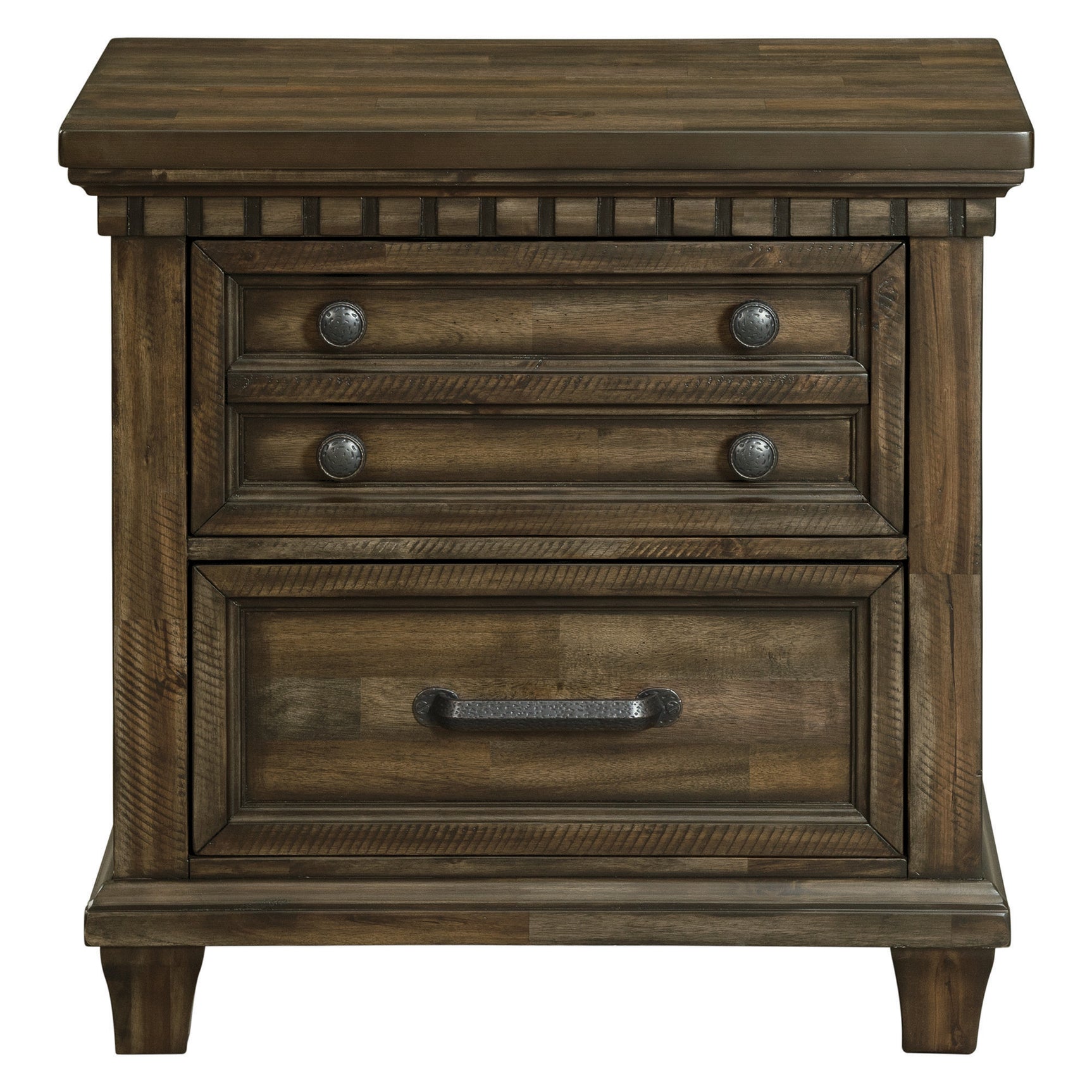McCoy 2-Drawer Nightstand with USB in Charcoal - Tampa Furniture Outlet