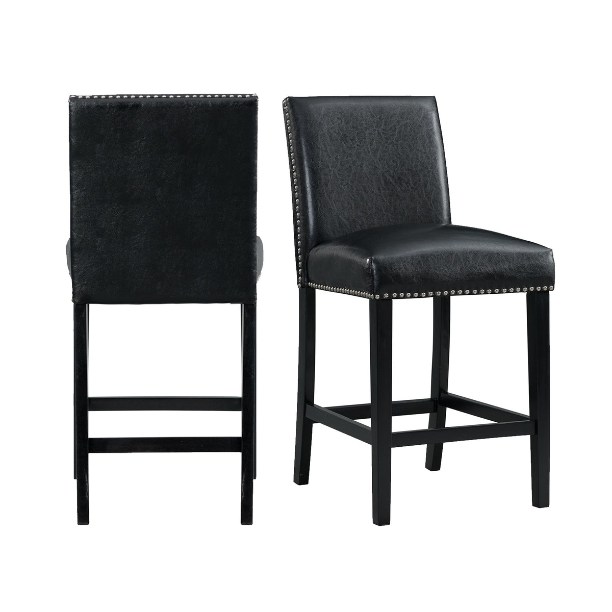 Meridian Counter Side Chair Black (2 Per Pack)